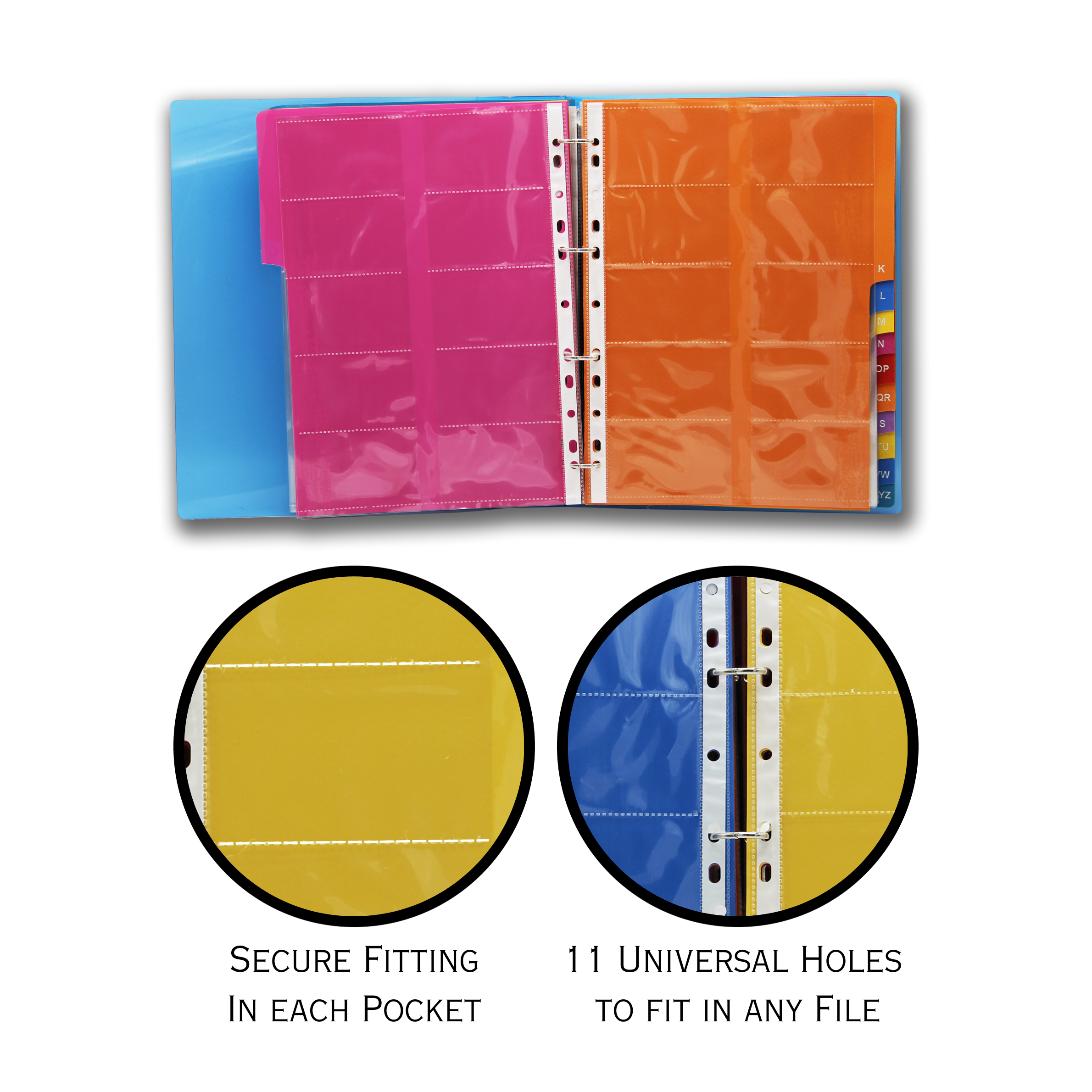Keny Business Card Folder | 10 Card Slots | 800 Pockets With Index Set