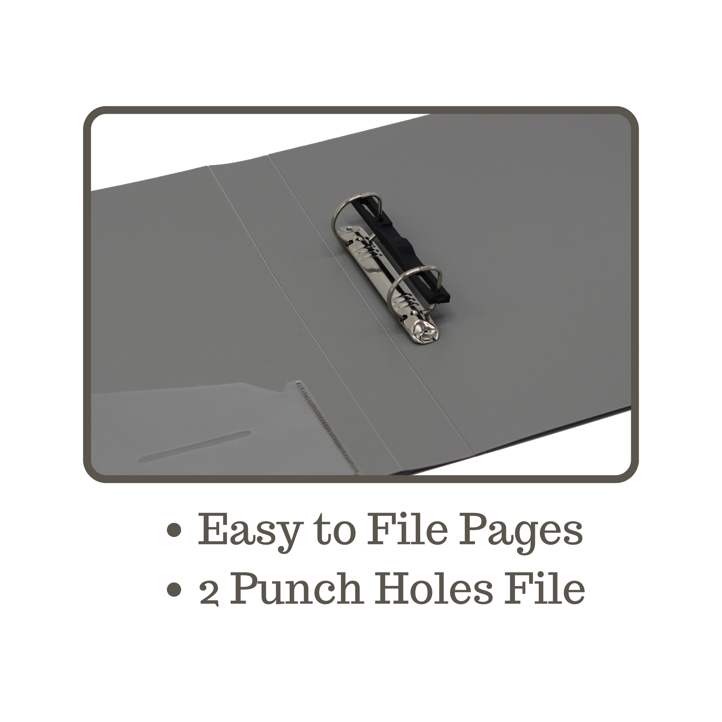 Keny Ring Binder File | 2D 25 mm Clip | Thin File | FC Size