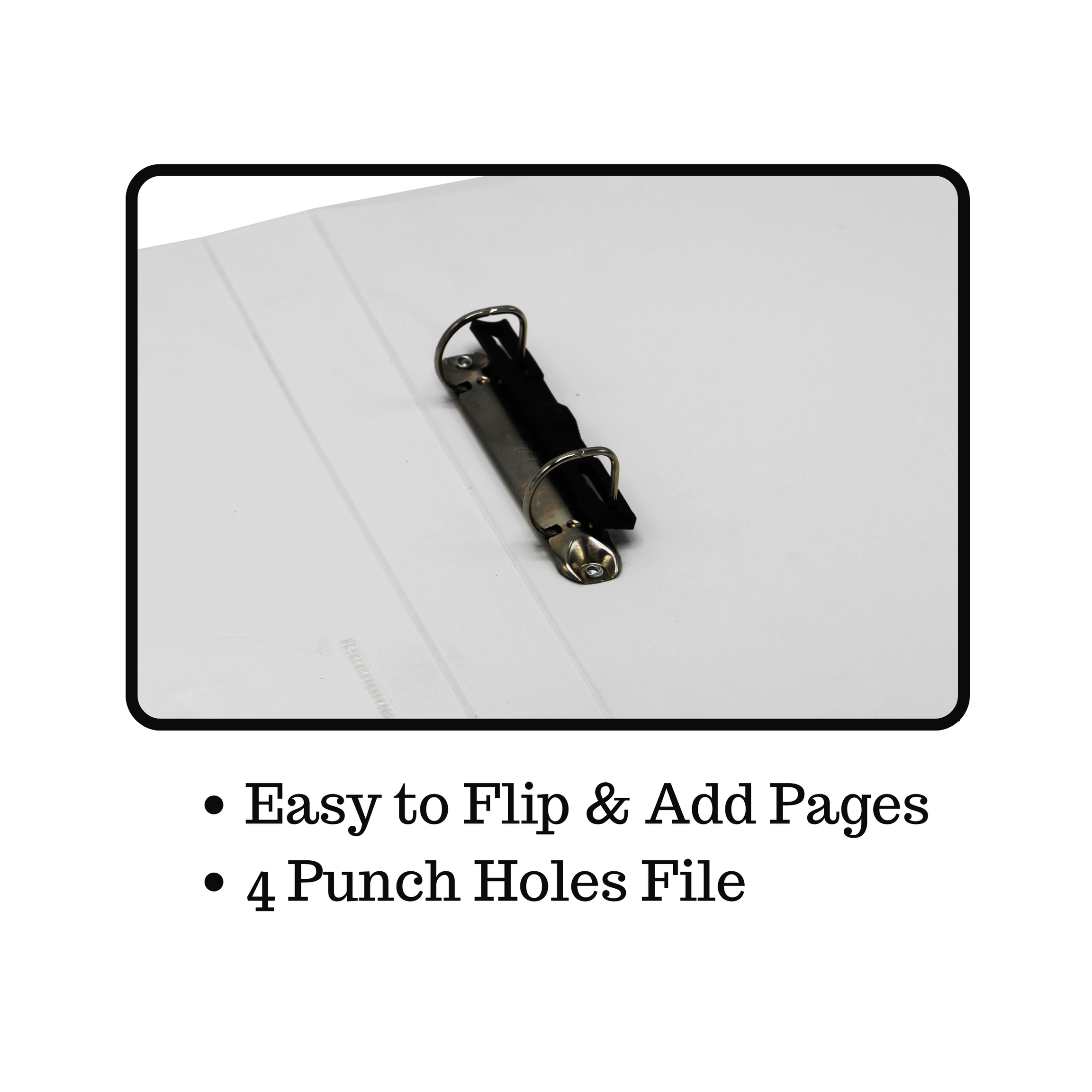 Keny Front View Pocket Ring Binder File | 2D 25 mm Clip |  A4 Size