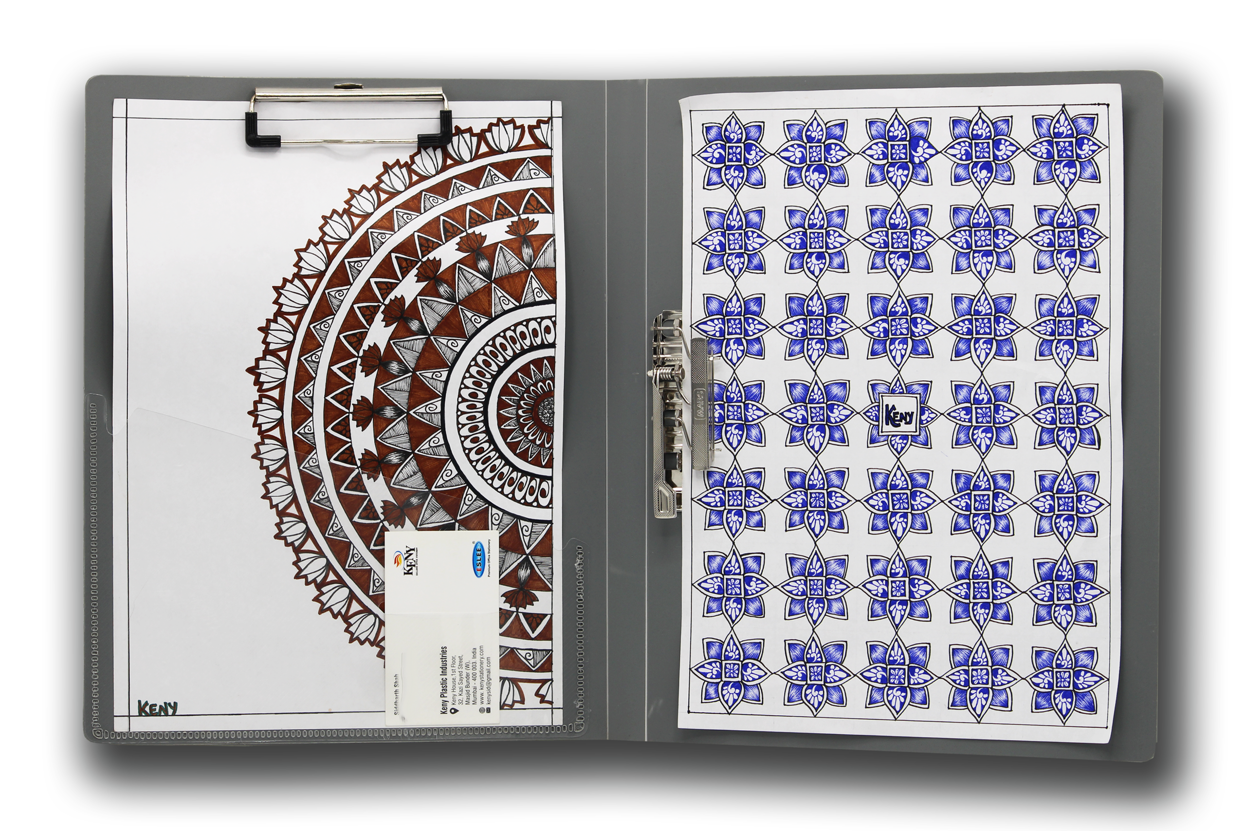 Keny Double Clip File | With Timex & Wire Clip | A4 Size