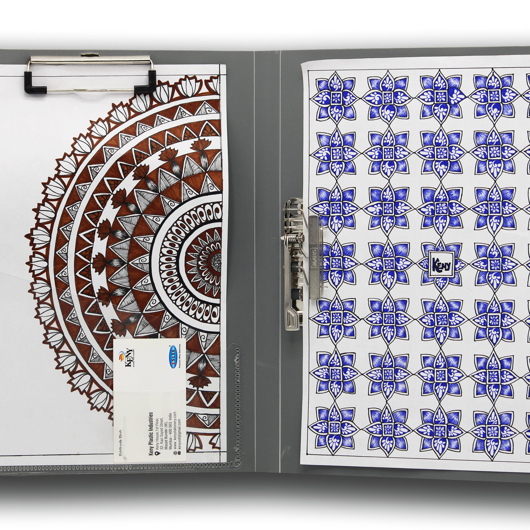 Keny Double Clip File | With Timex & Wire Clip | FC Size