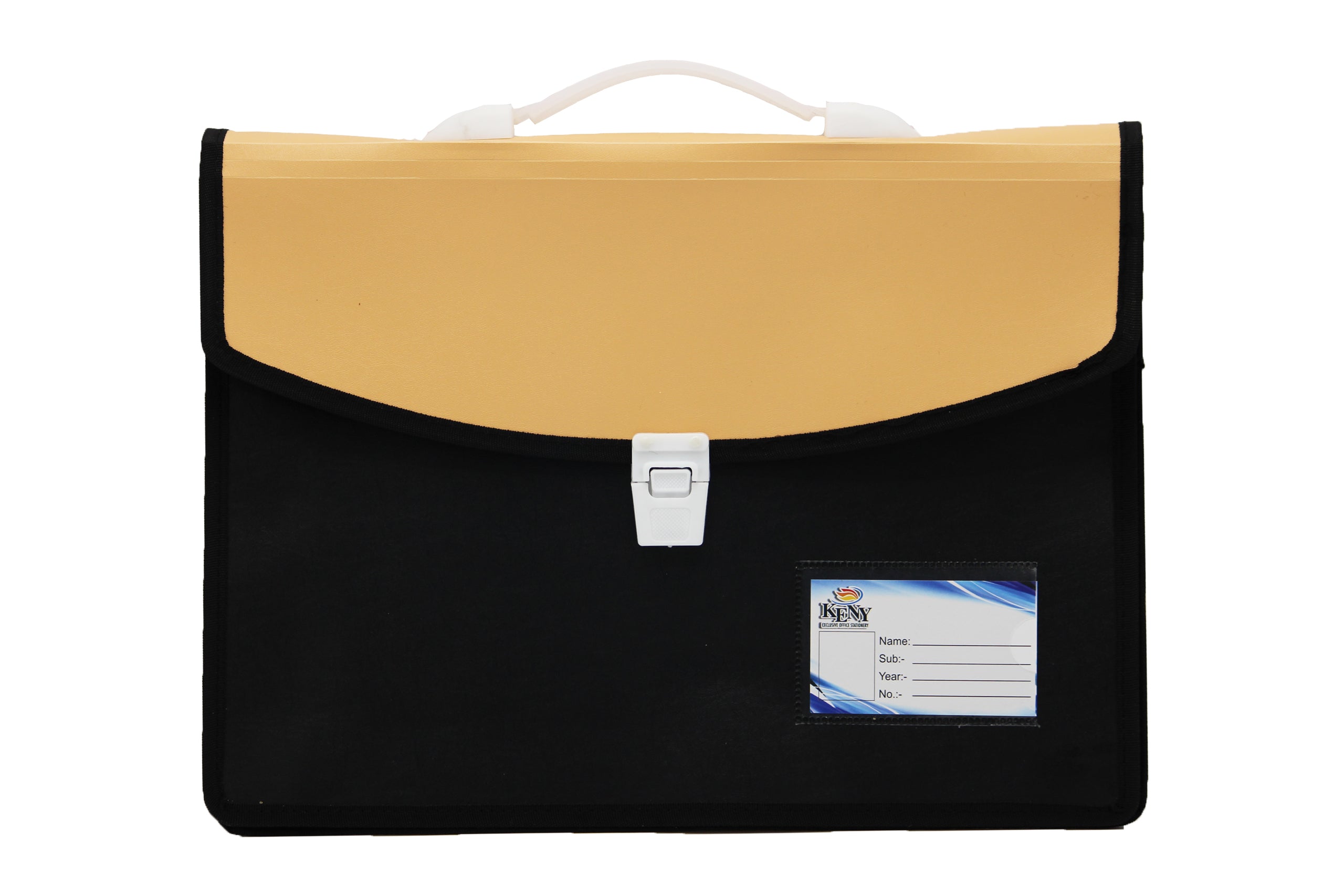 Keny Dual Colour Document Folder | With Handle & Lock |FC Size