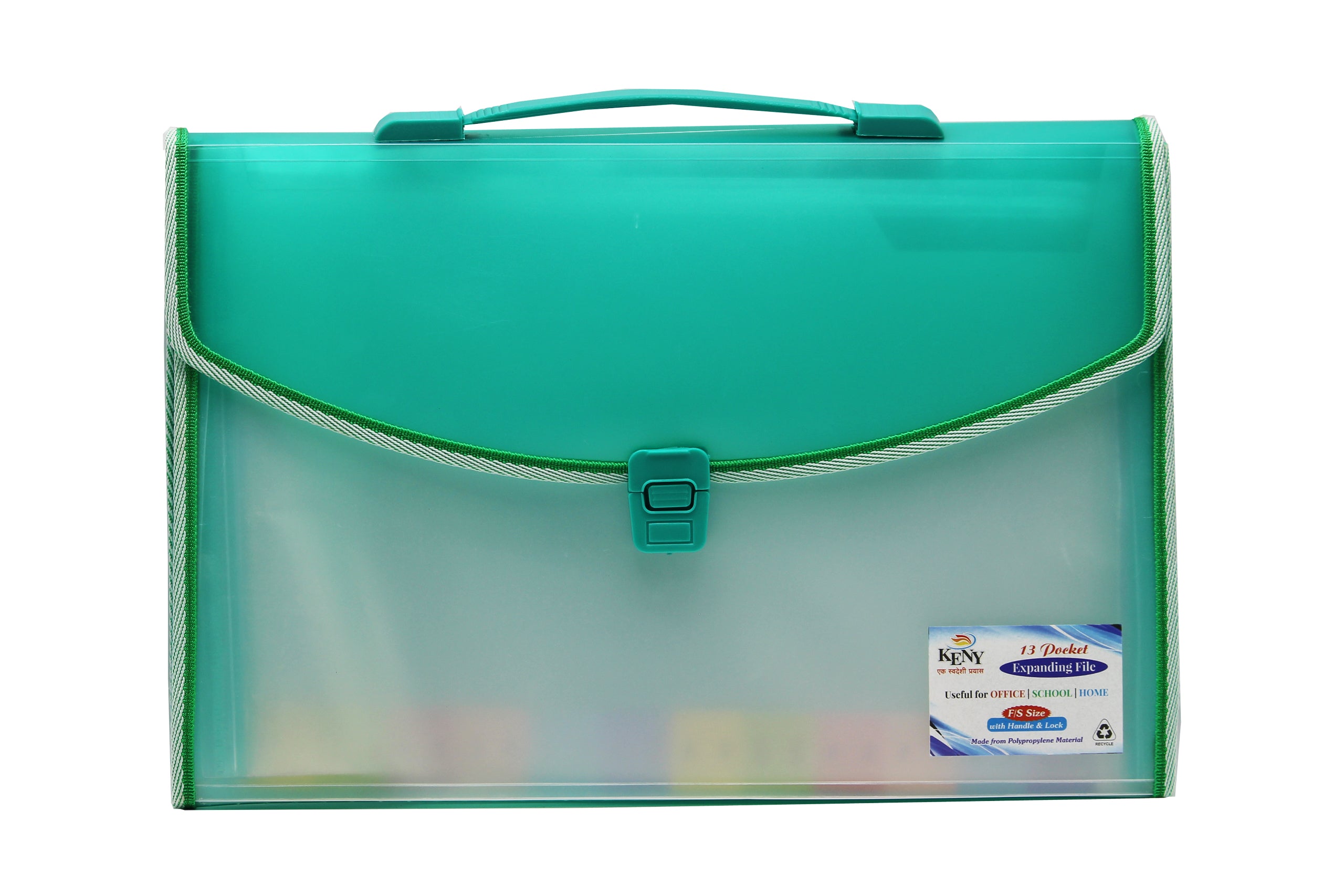 Keny Trasparent Expanding File | Piano File with 13 Pockets | FC Size