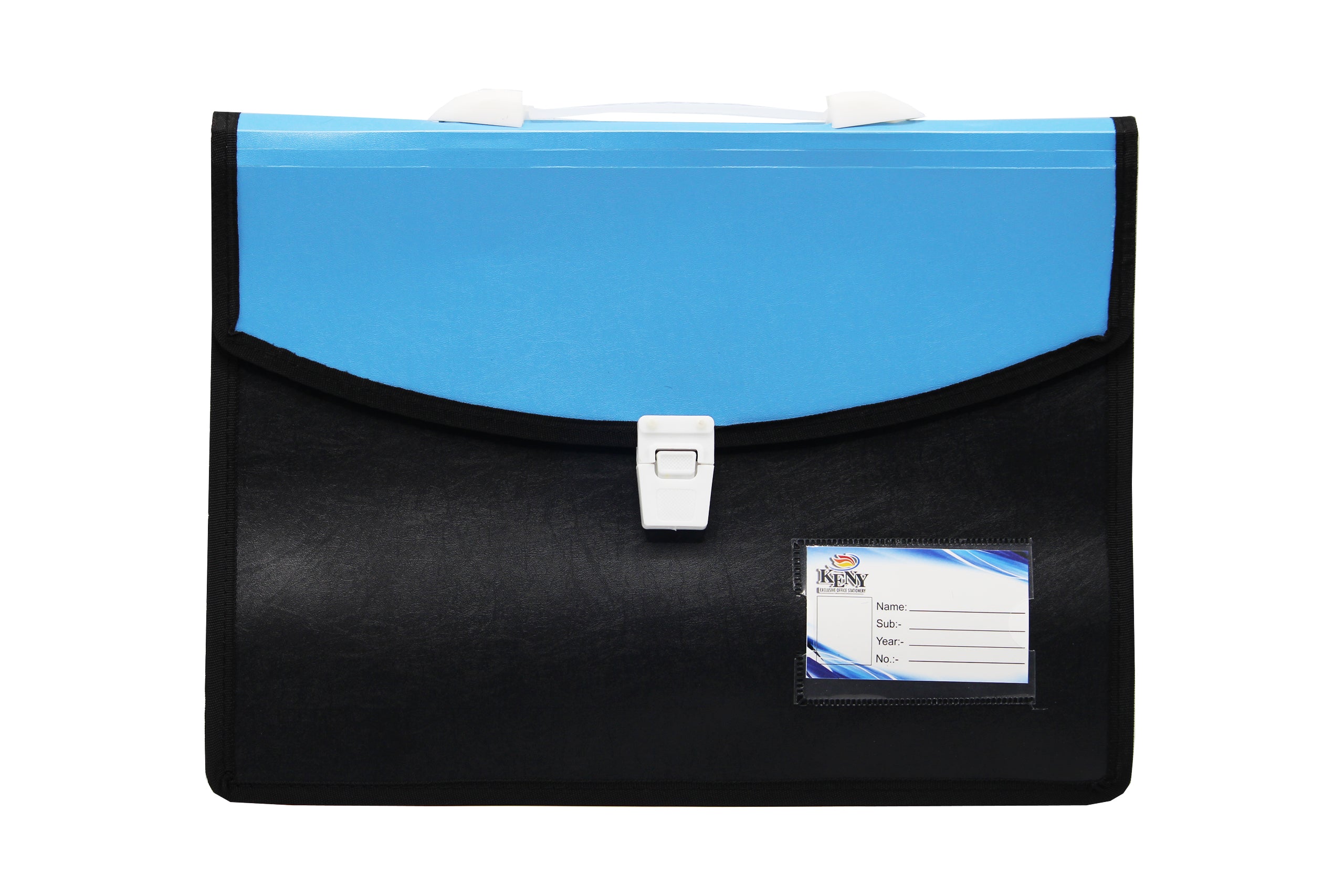 Keny Dual Colour Document Folder | With Handle & Lock |FC Size