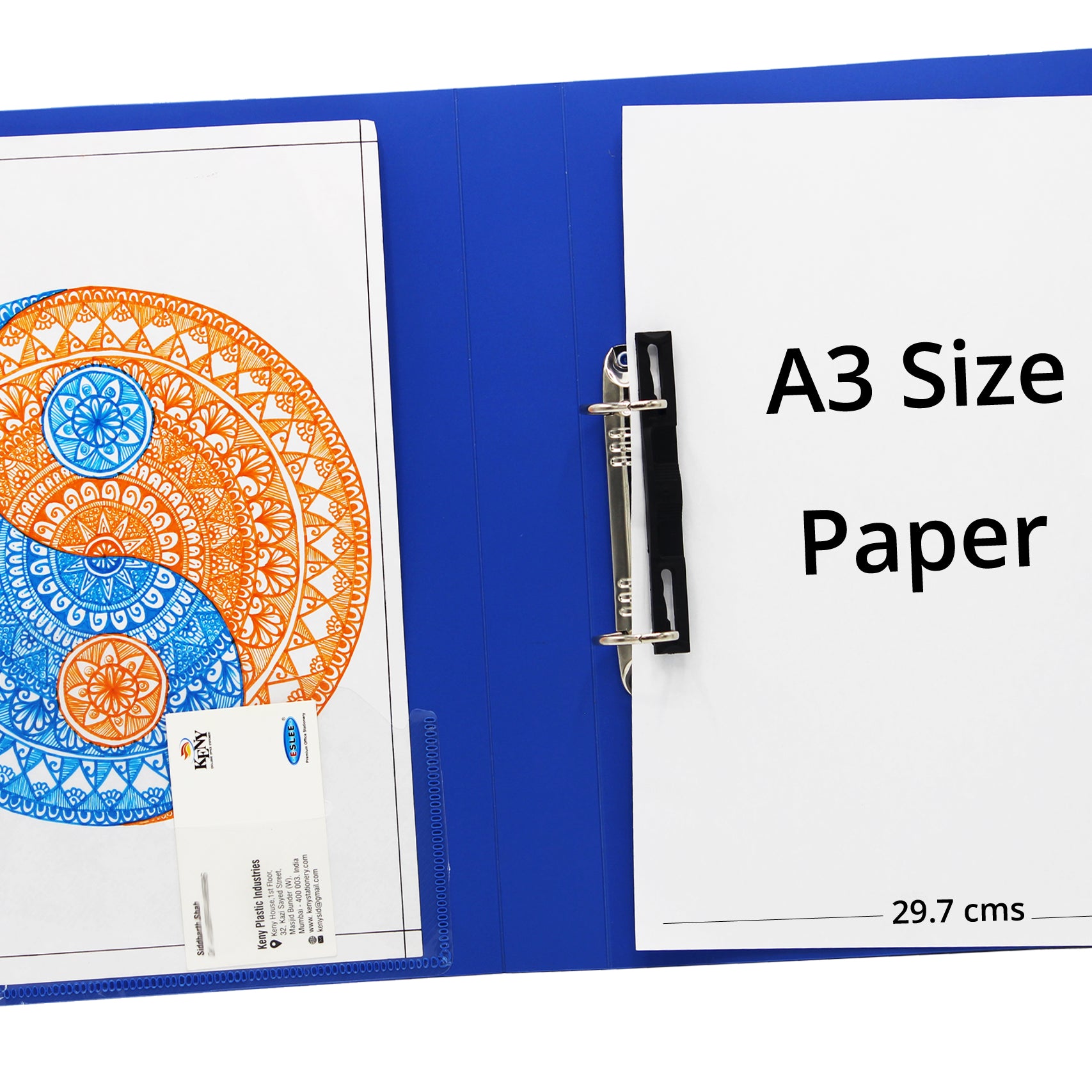 Keny Ring Binder File | 2D 25 mm Clip |  A3 Size