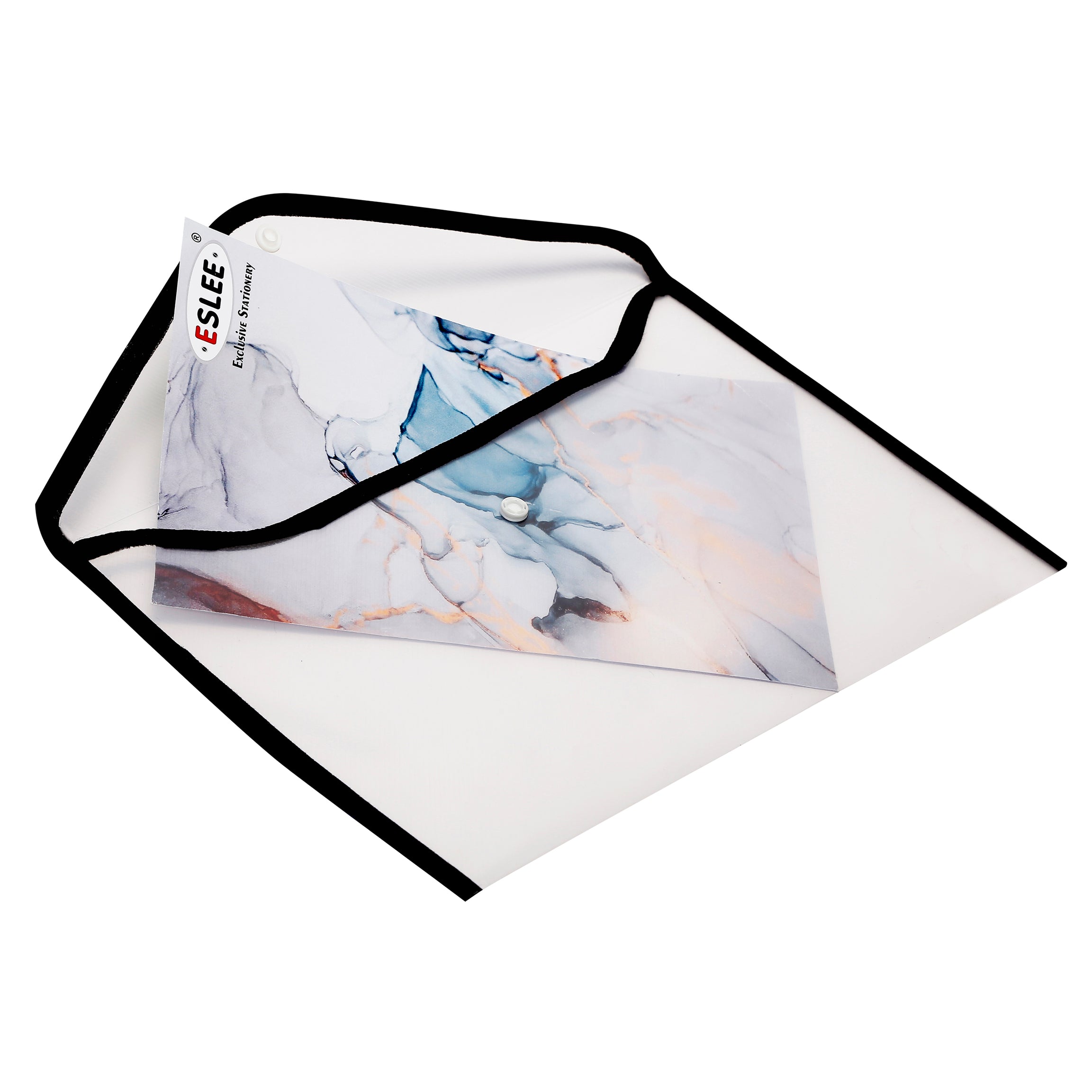 Eslee Crossline Envelope File | With Stitch Border | A4 Size | Pack of 10