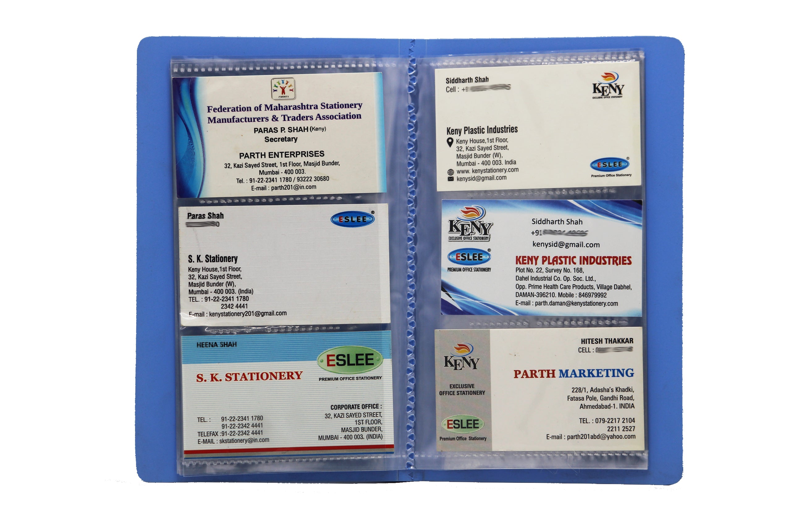 Eslee  Business Card Folder | 3 Card Slots | 240 Pockets