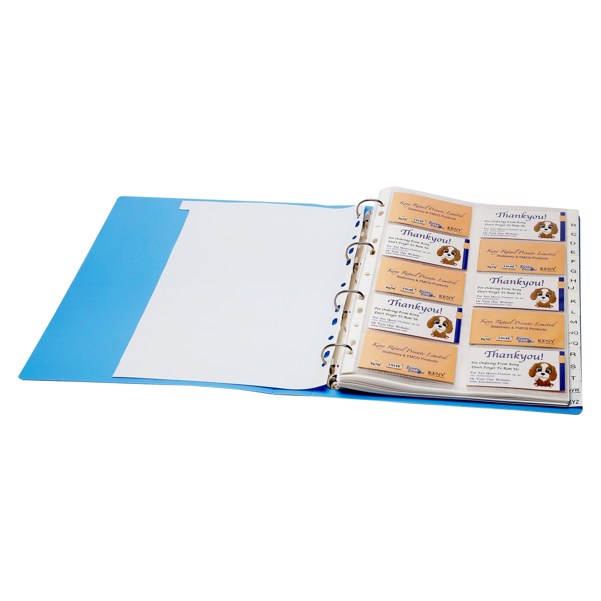 Eslee  Business Card Folder With Index Set | 10 Card Slots | 600 Pockets With Box