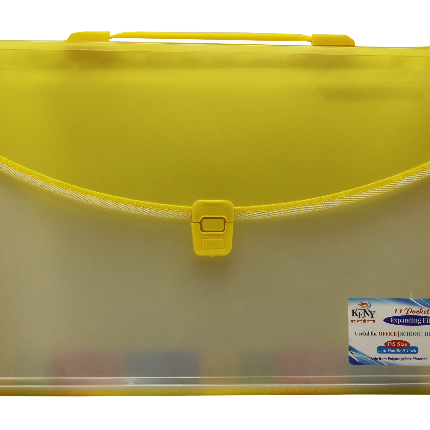 Keny Trasparent Expanding File | Piano File with 13 Pockets | FC Size