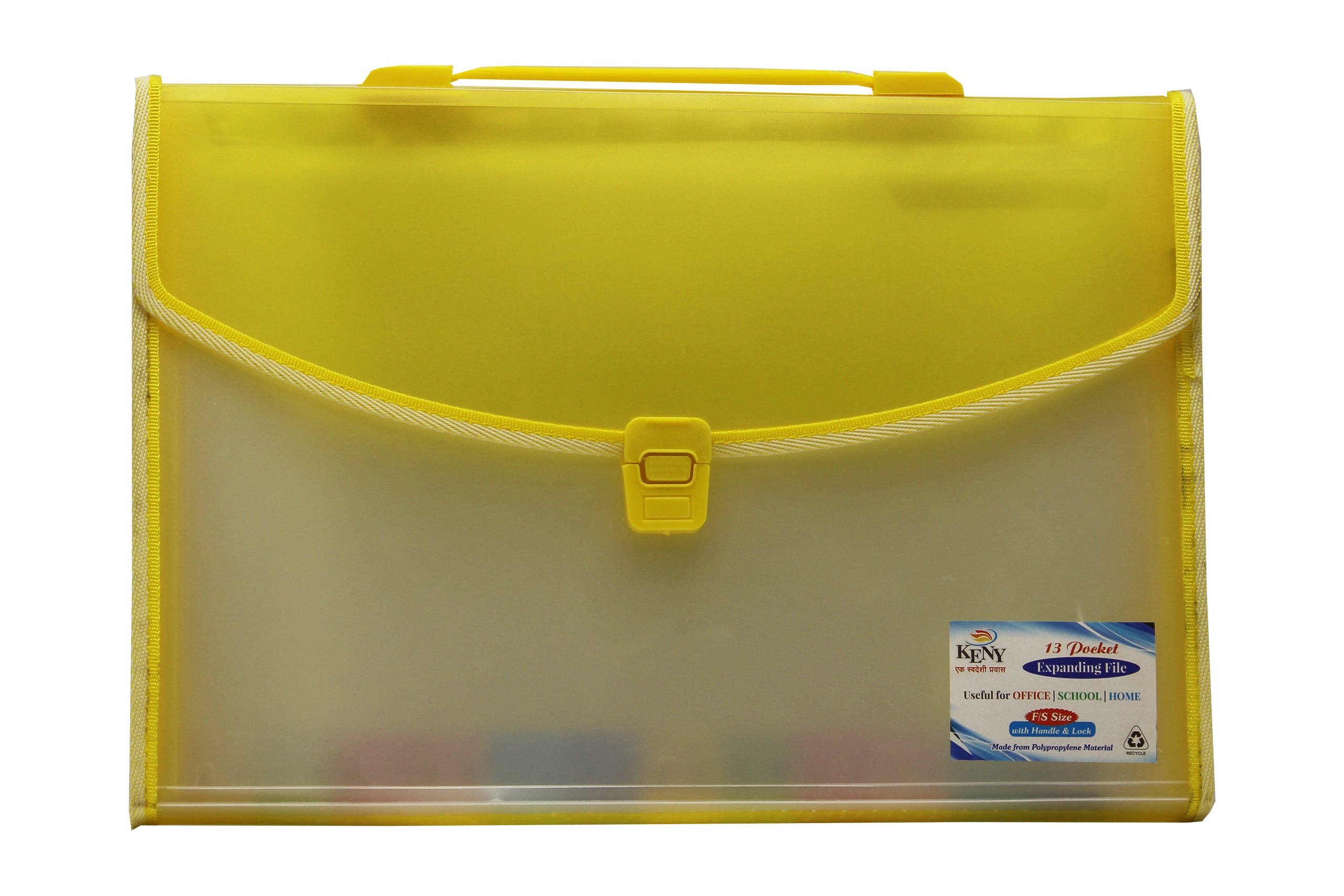 Keny Trasparent Expanding File | Piano File with 13 Pockets | FC Size