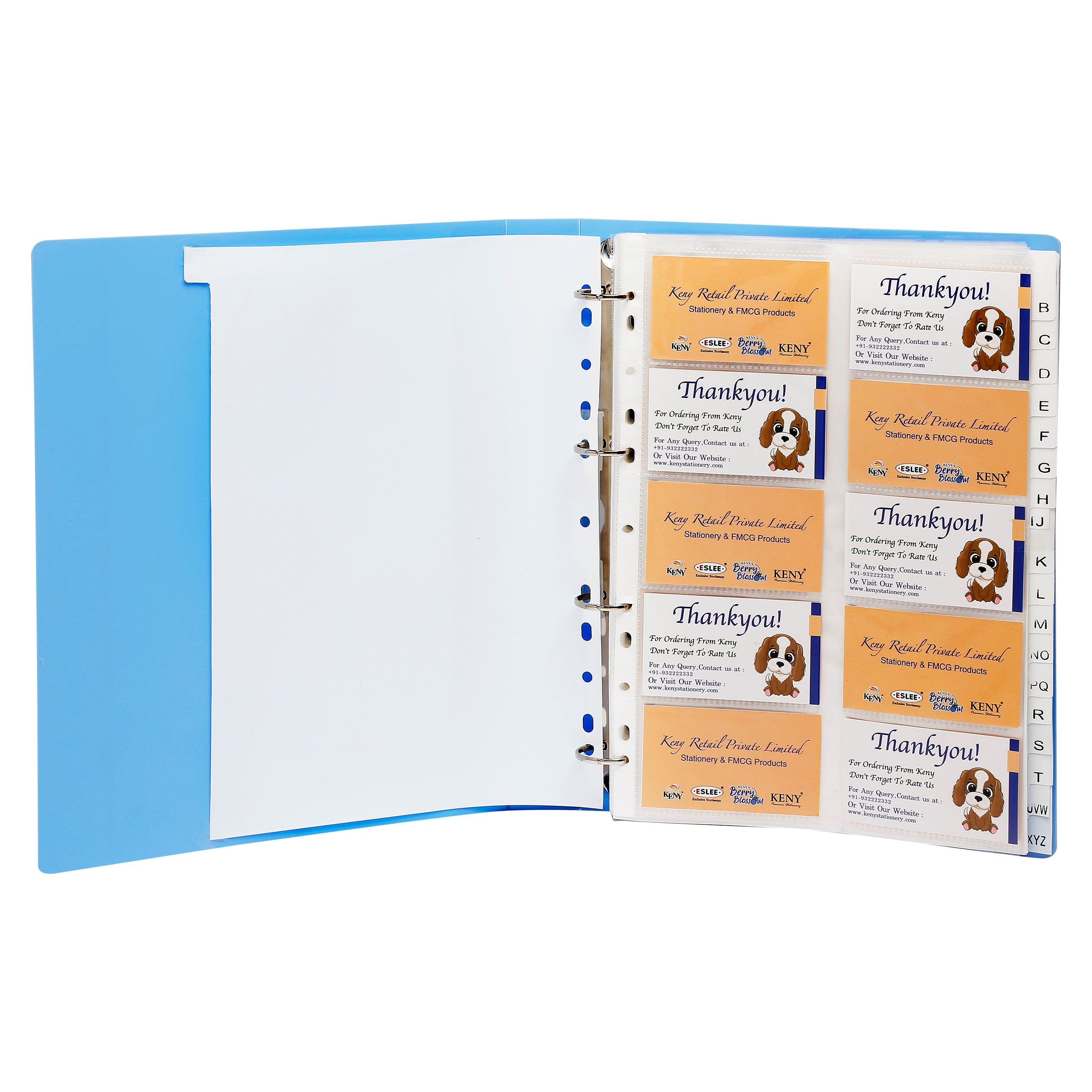 Eslee  Business Card Folder With Index Set | 10 Card Slots | 600 Pockets With Box