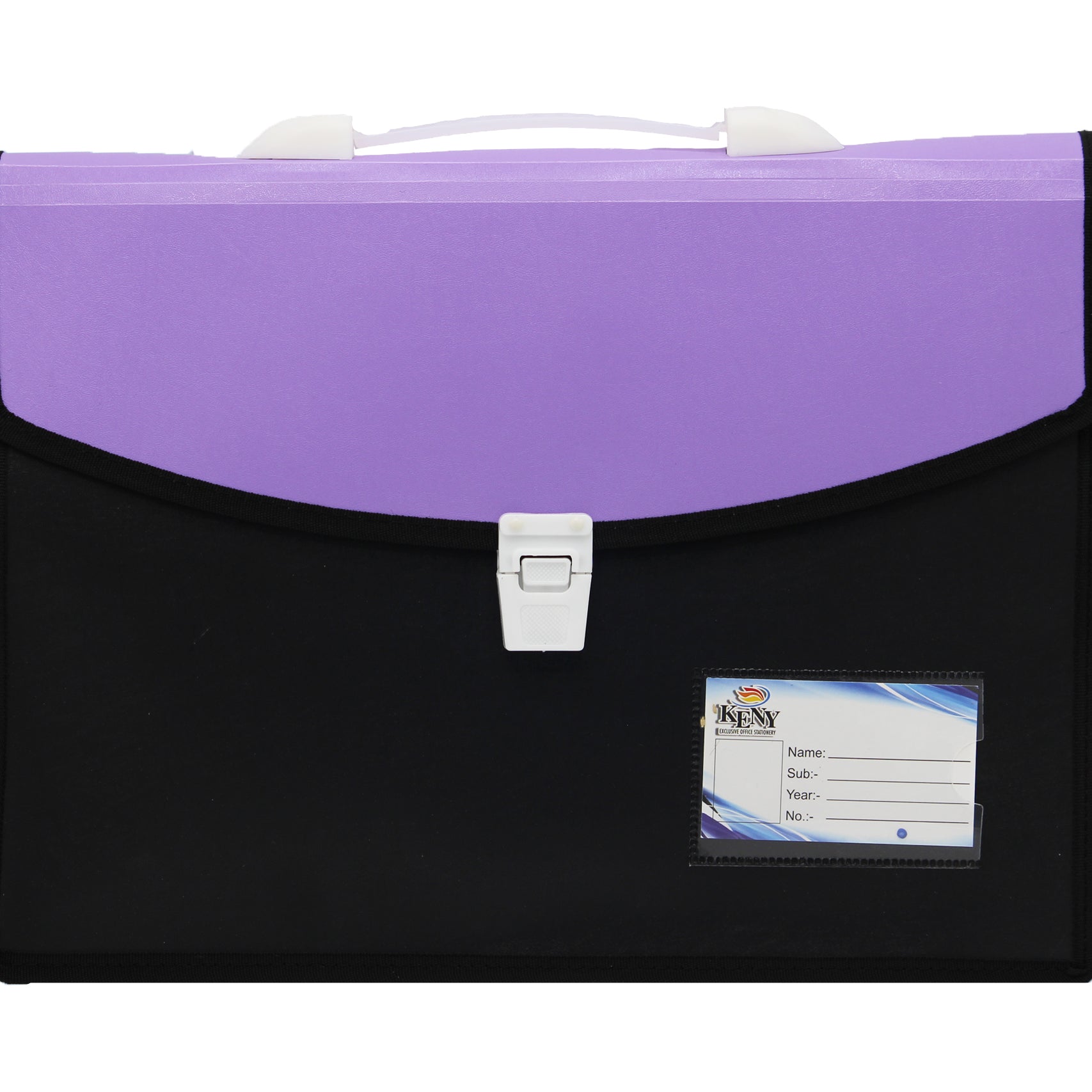 Keny Dual Colour Document Folder | With Handle & Lock |FC Size