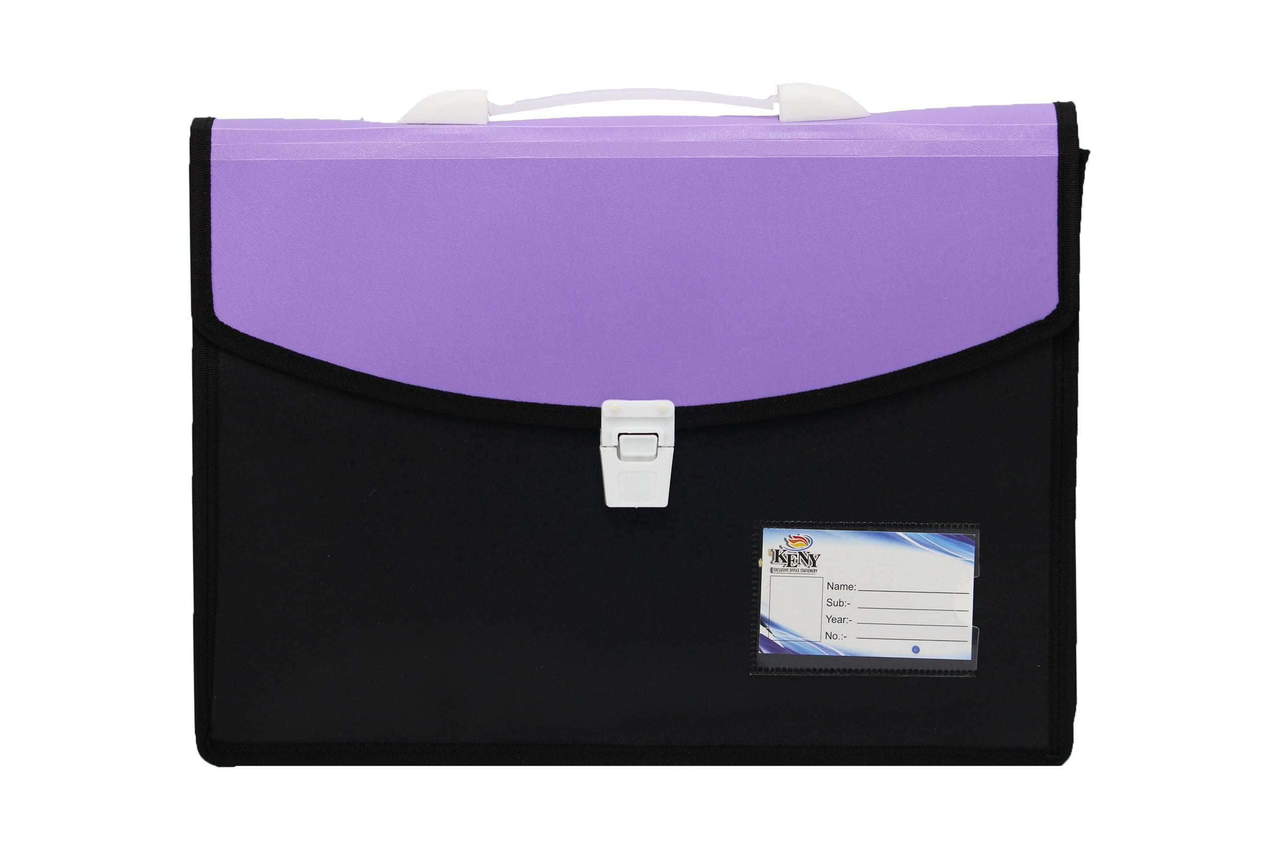 Keny Dual Colour Document Folder | With Handle & Lock |FC Size
