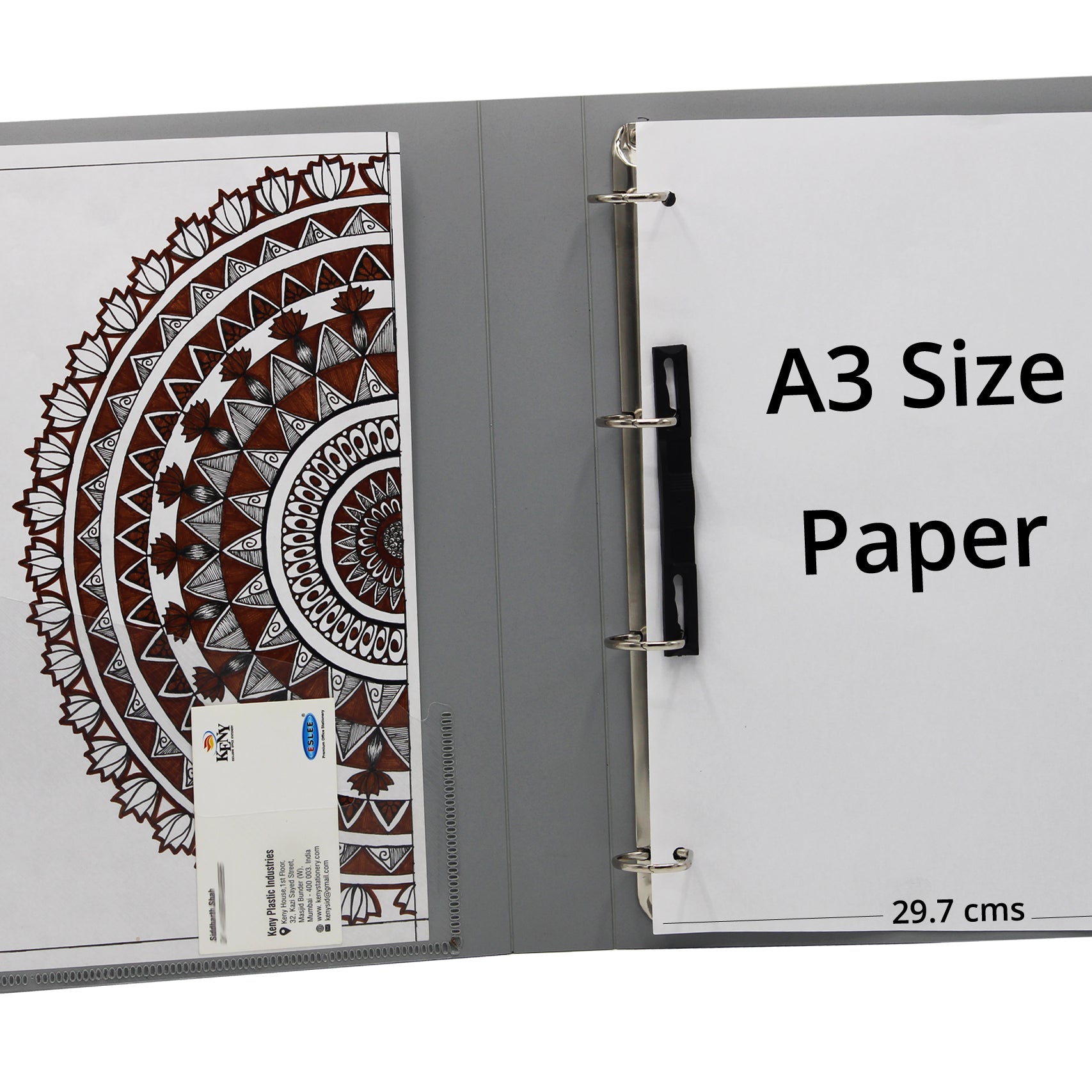 Keny Ring Binder File | 4D 25 mm Clip |  A3 Size