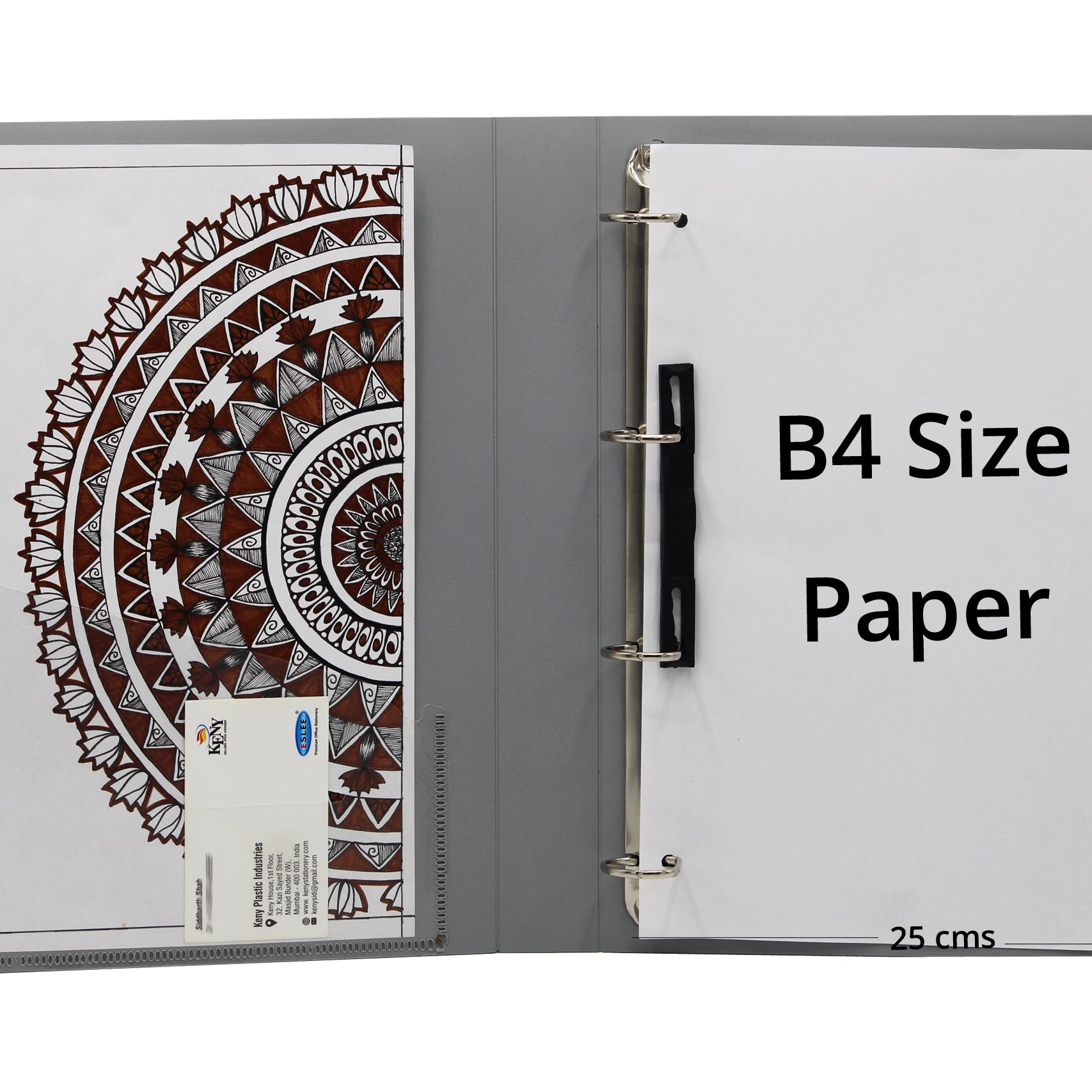 Keny Ring Binder File | 4D 25 mm Clip |  B4 Size