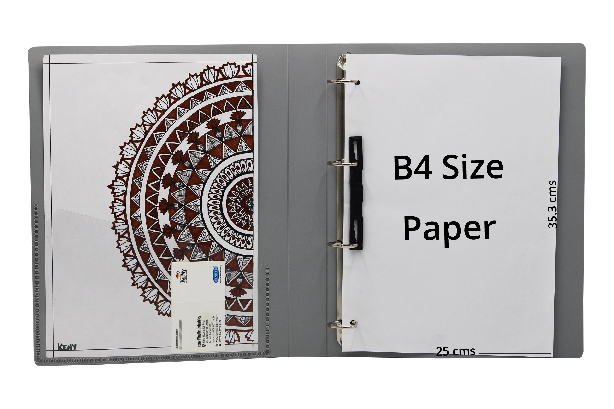 Keny Ring Binder File | 4D 25 mm Clip |  B4 Size