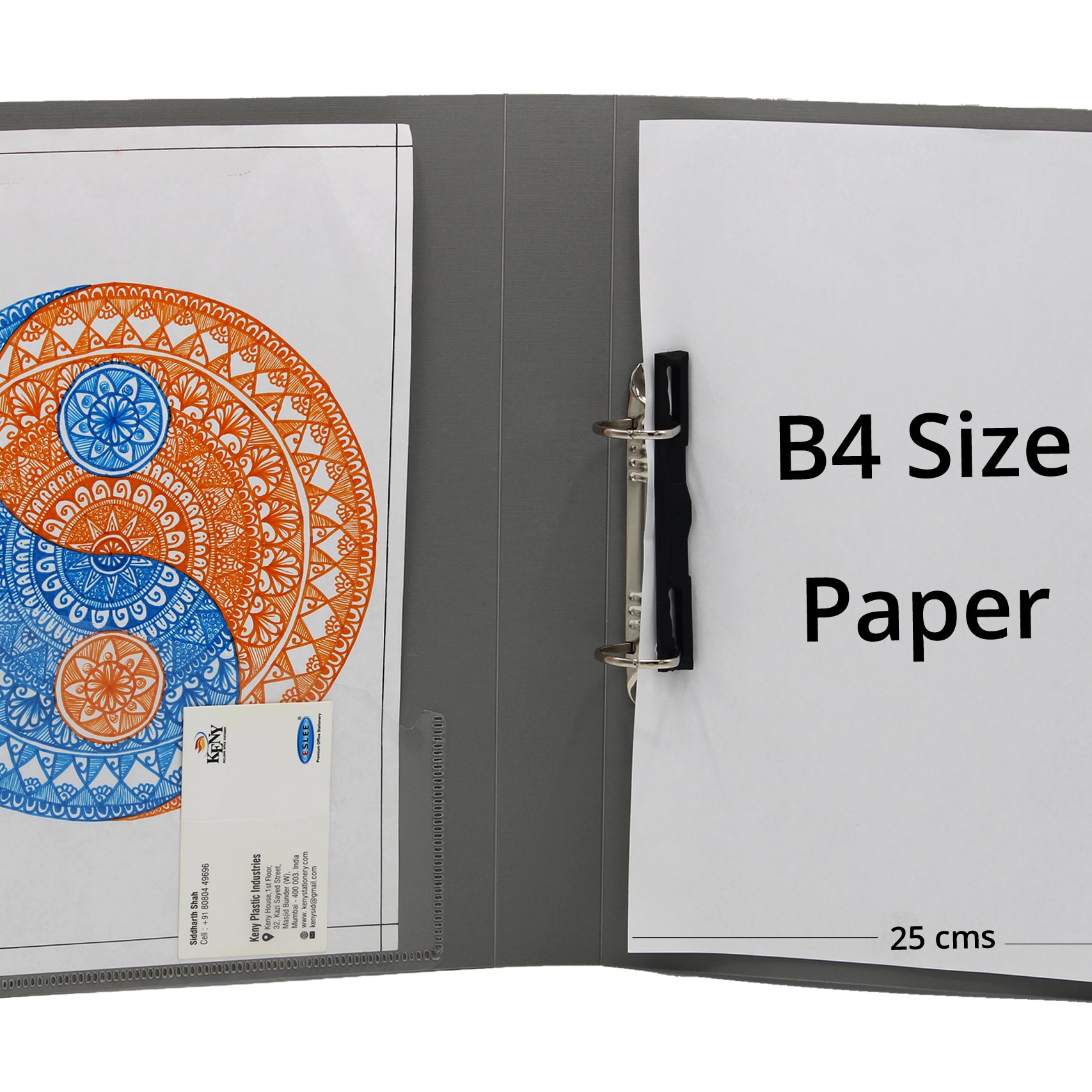 Keny Ring Binder File | 2D 25 mm Clip |  B4 Size