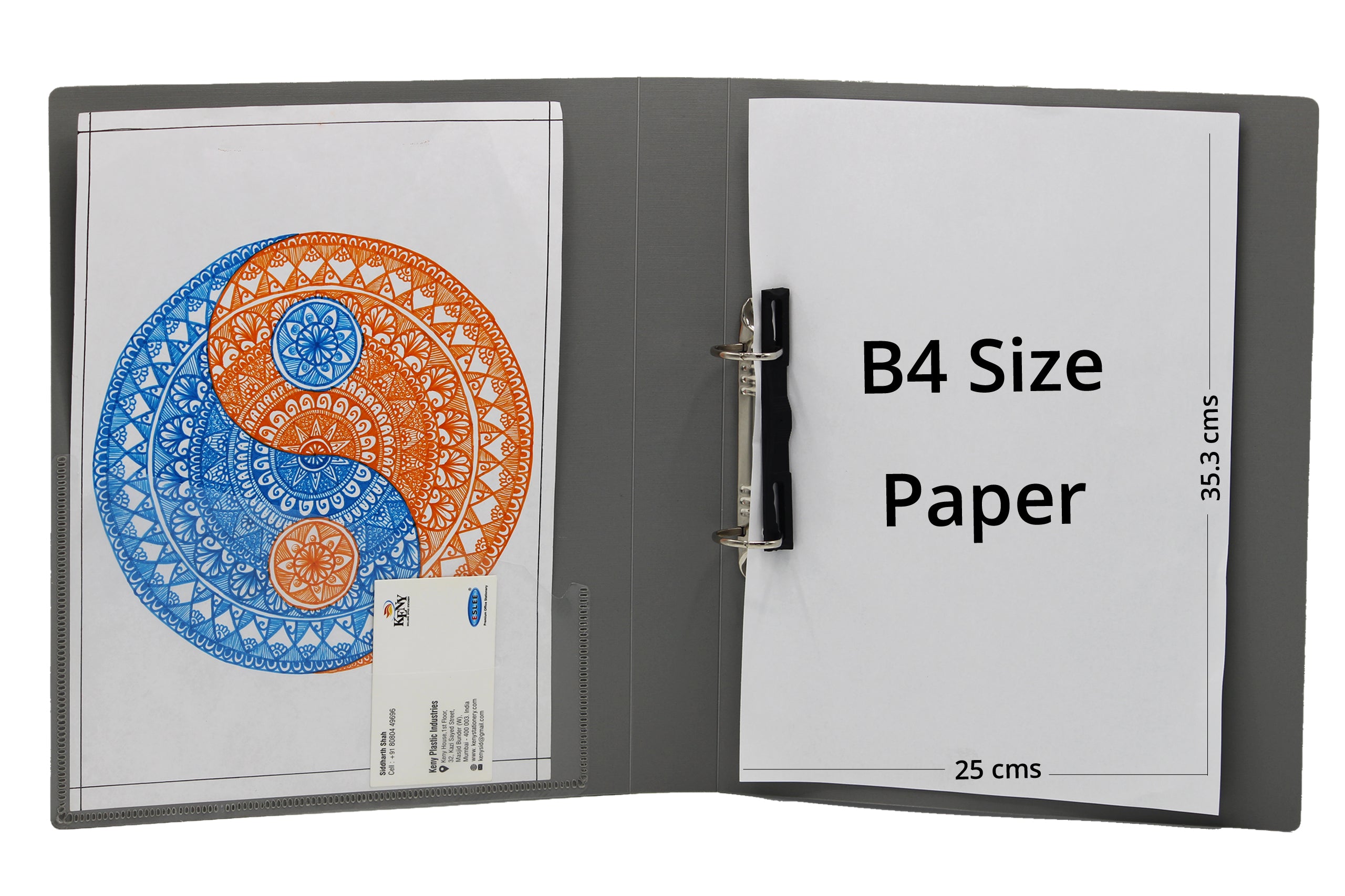 Keny Ring Binder File | 2D 25 mm Clip |  B4 Size