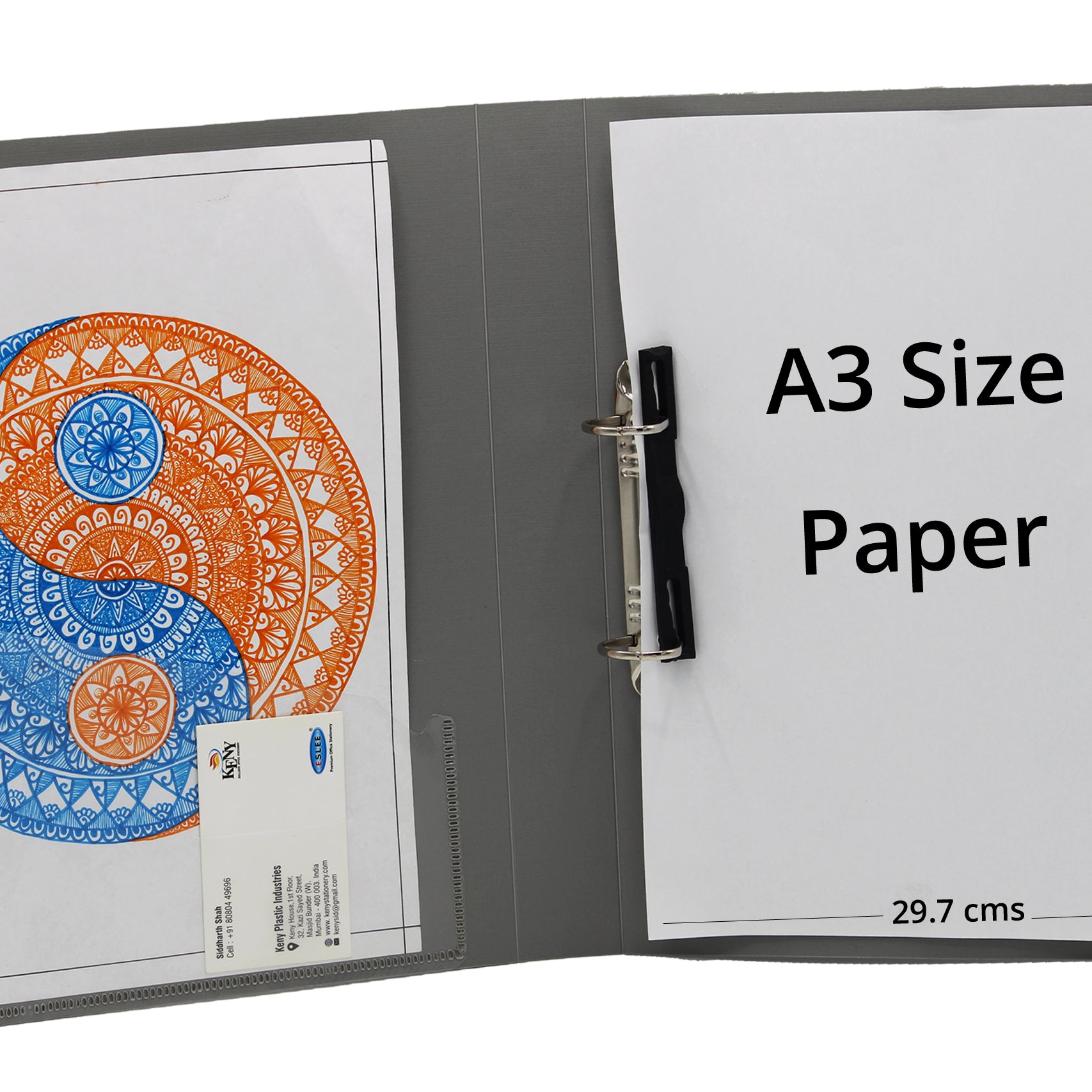 Keny Ring Binder File | 2D 25 mm Clip |  A3 Size