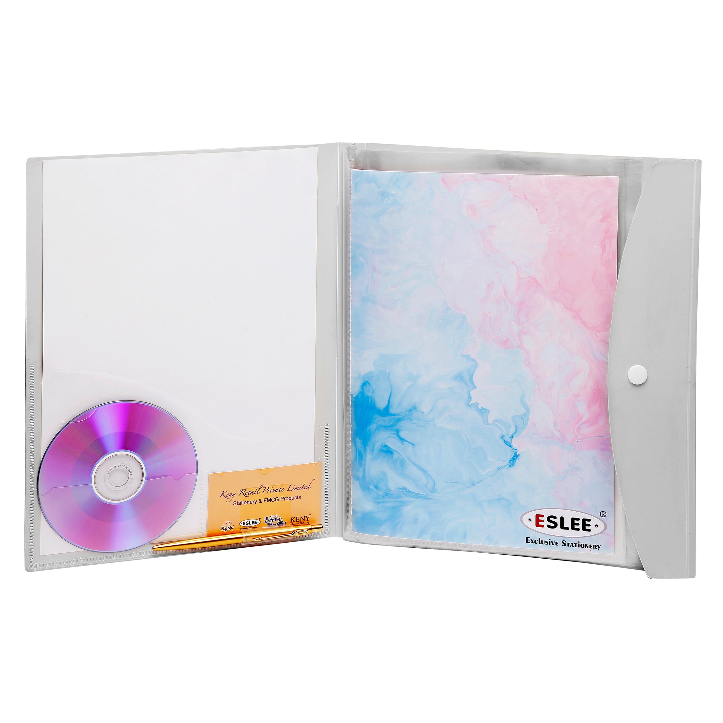 Eslee  Multi-utility Trasparent Display File | 10 Pockets | A4 Size