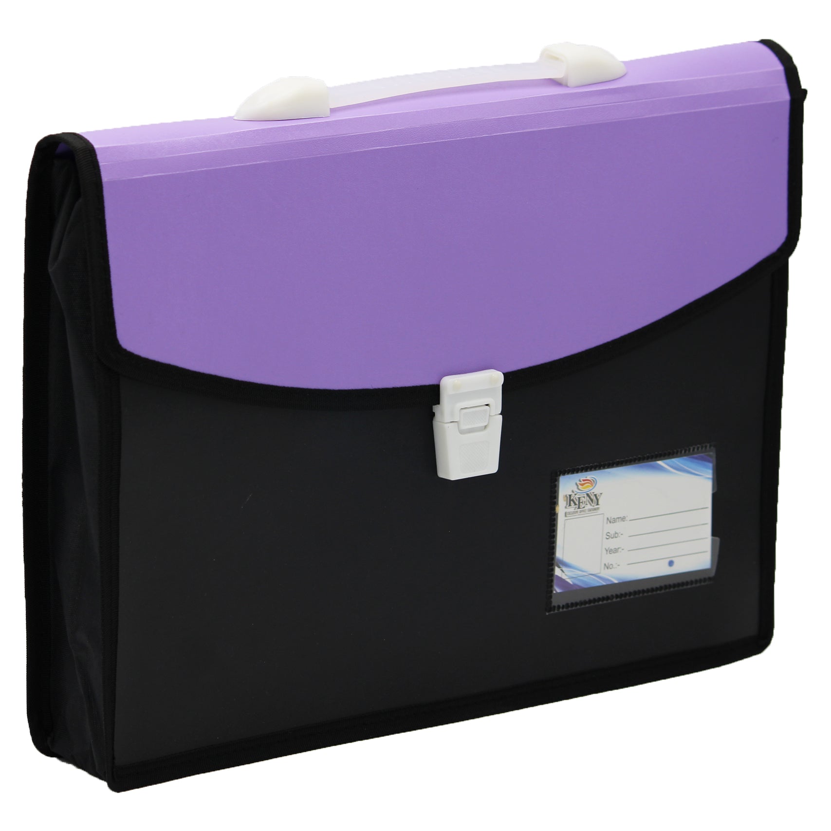Keny Dual Colour Document Folder | With Handle & Lock |FC Size