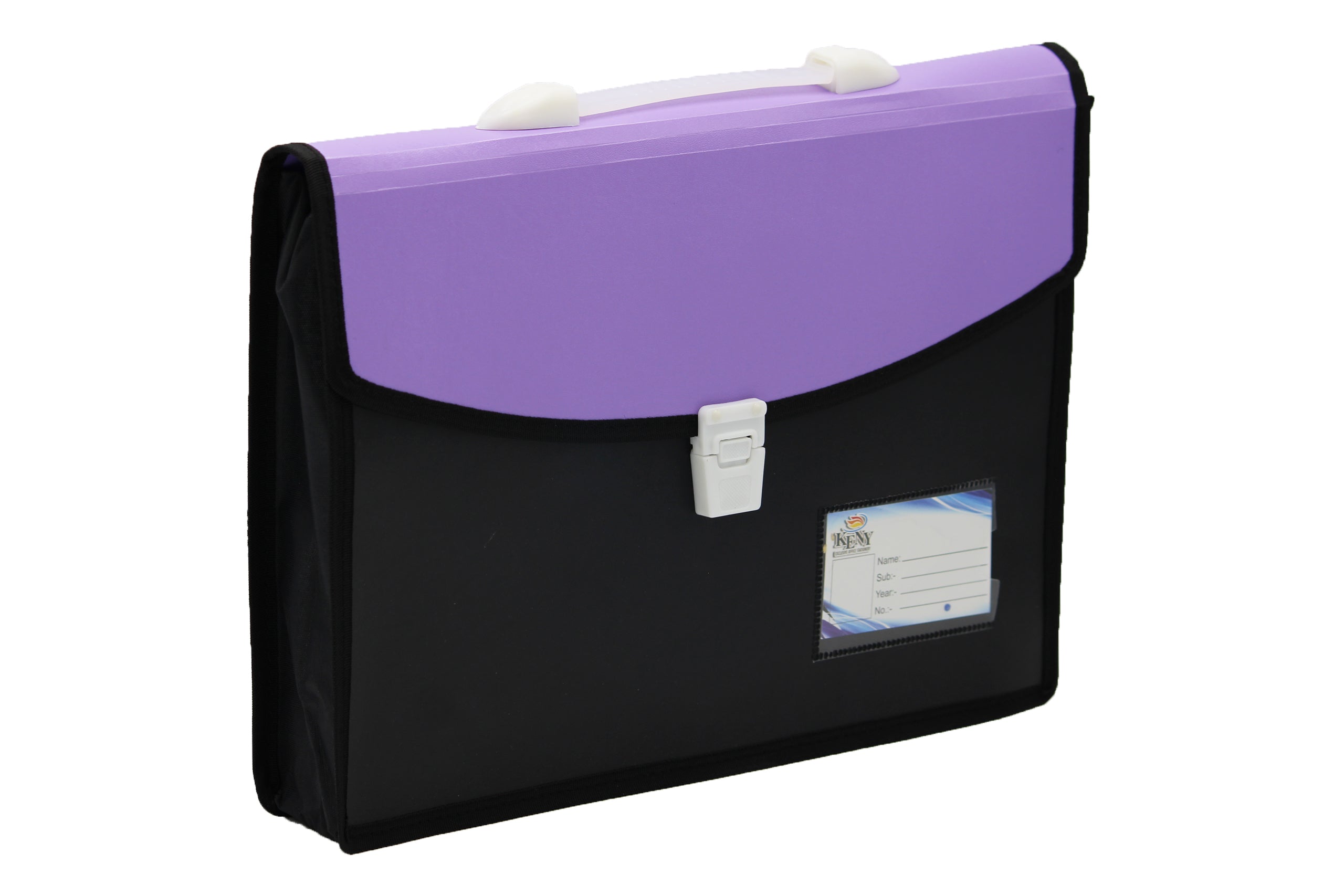 Keny Dual Colour Document Folder | With Handle & Lock |FC Size