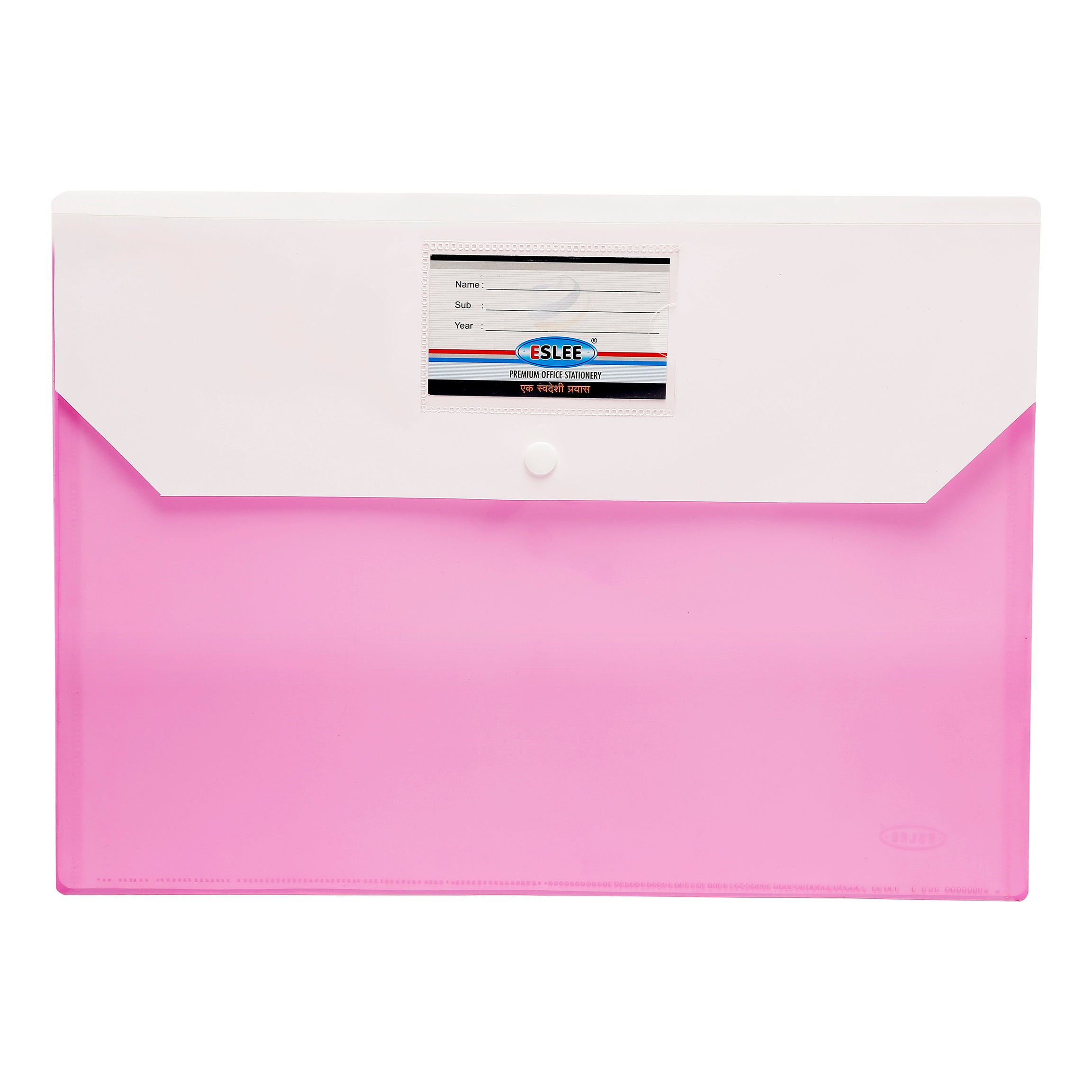 Eslee Envelope File | With Back Pocket & Window | FC Size | Pack of 10