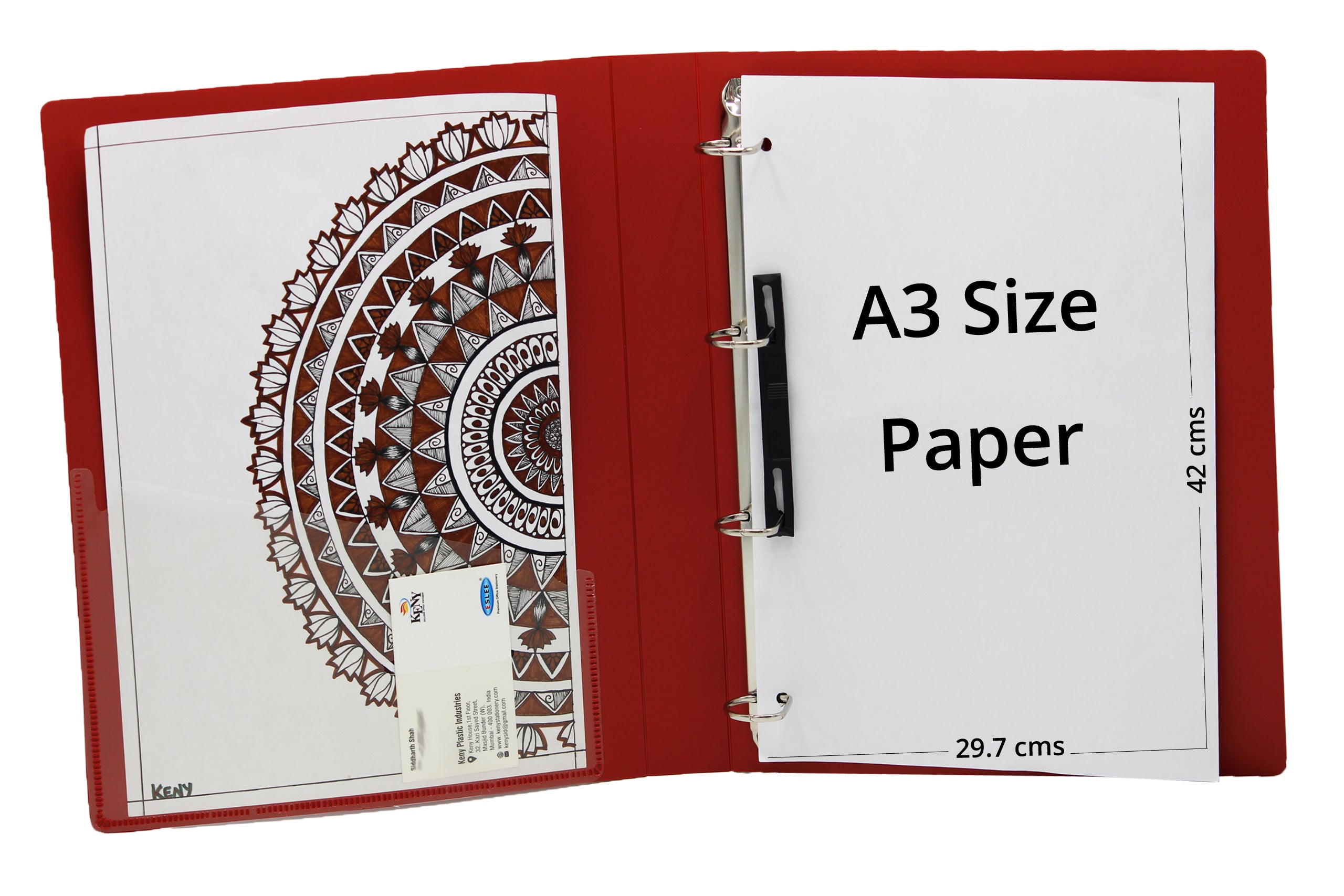 Keny Ring Binder File | 4D 25 mm Clip |  A3 Size