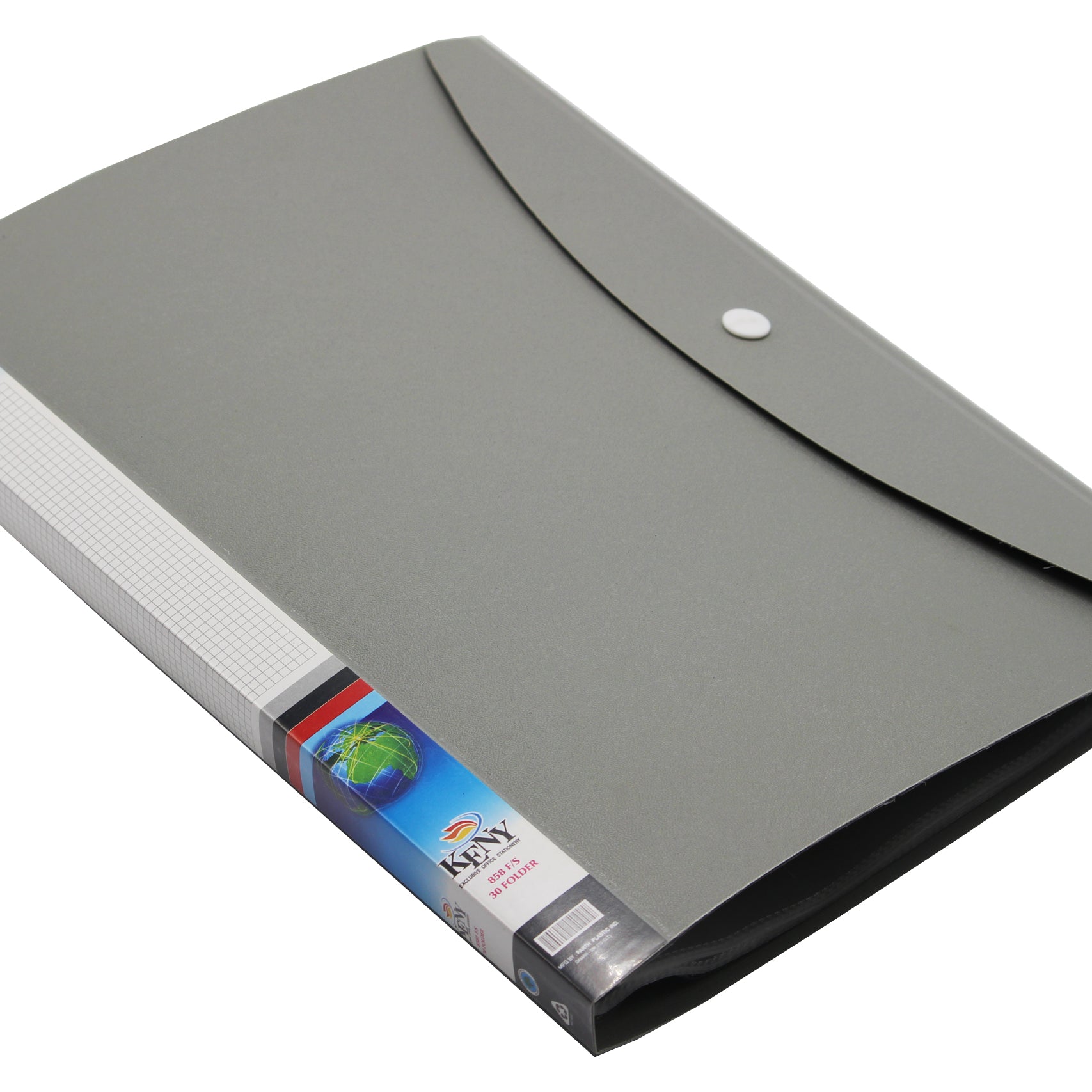 Keny Button Display File | Comes with Plastic Clip | 10 Folders