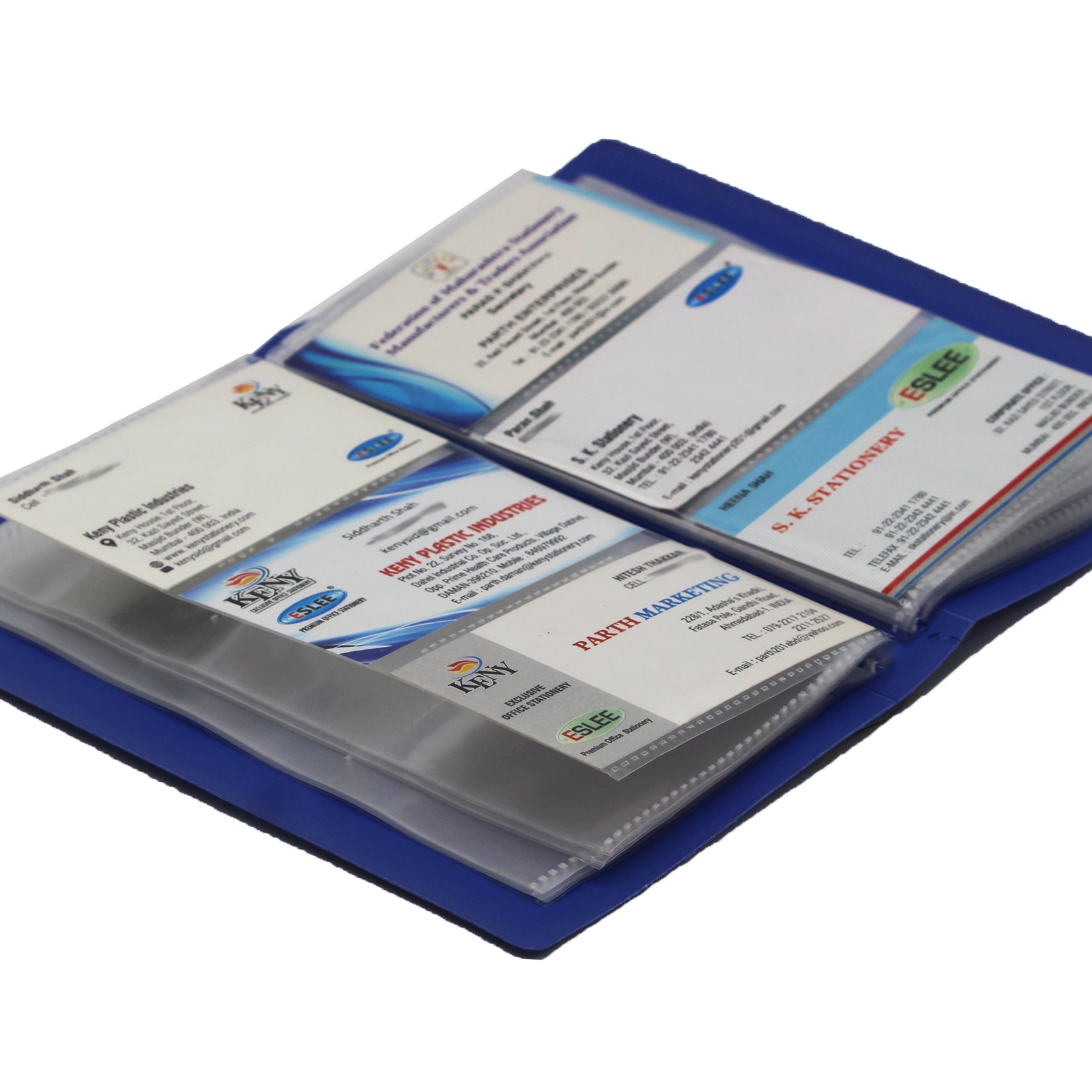 Eslee Business Card Folder | 3 Card Slots | 2 x 120  Pockets with Box