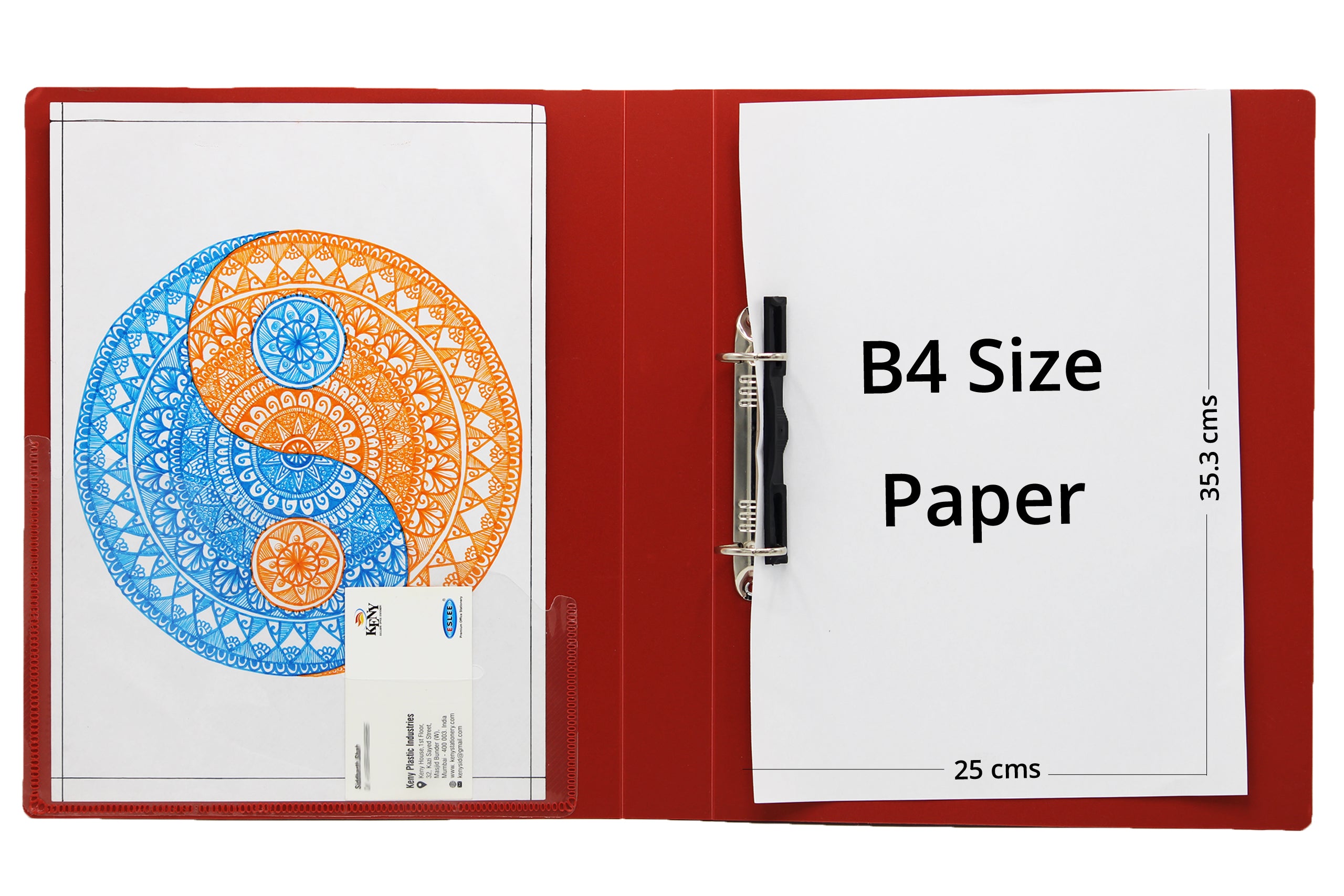 Keny Ring Binder File | 2D 25 mm Clip |  B4 Size