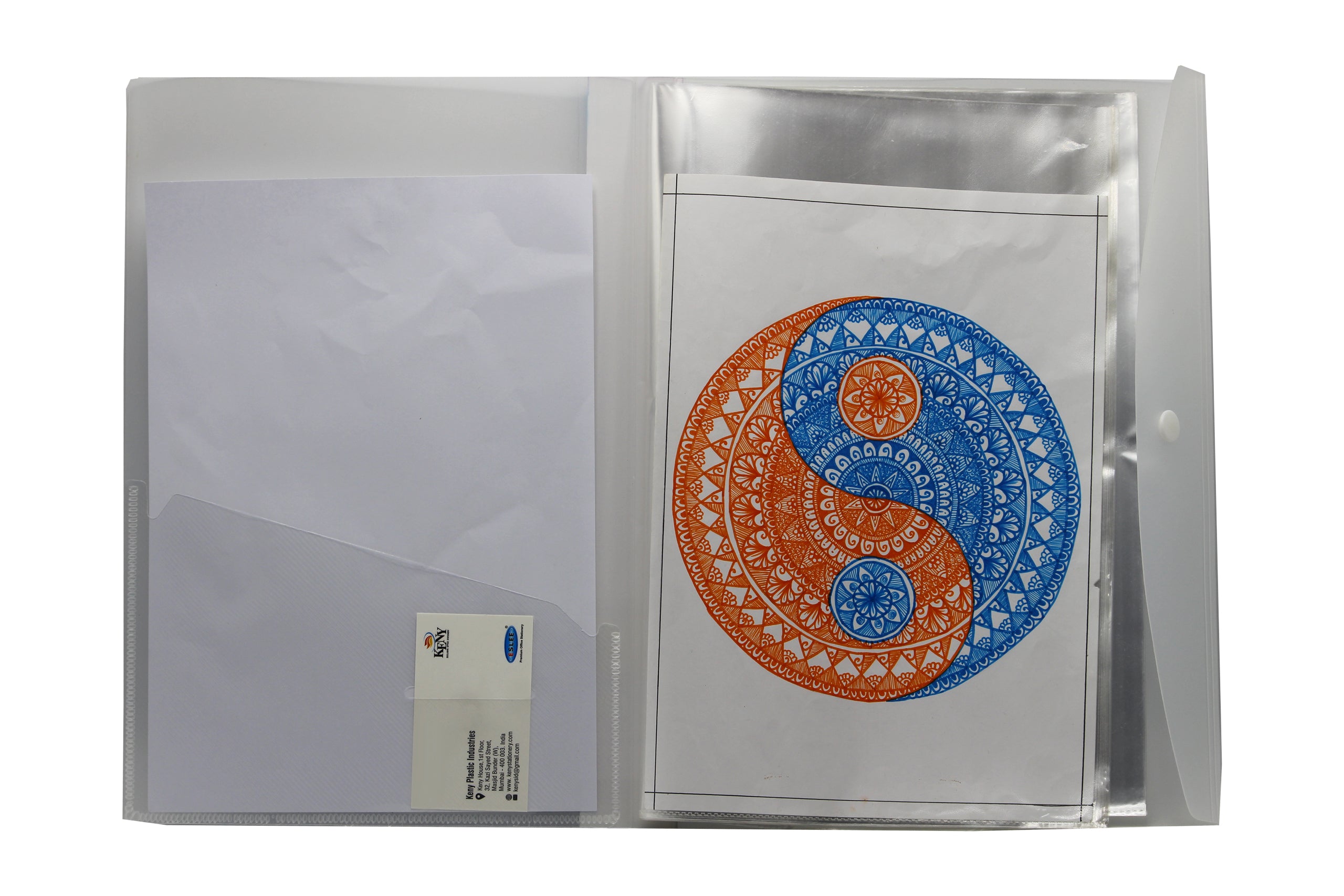 Keny Multi-utility Trasparent Display File | 20 Pockets | FC Size