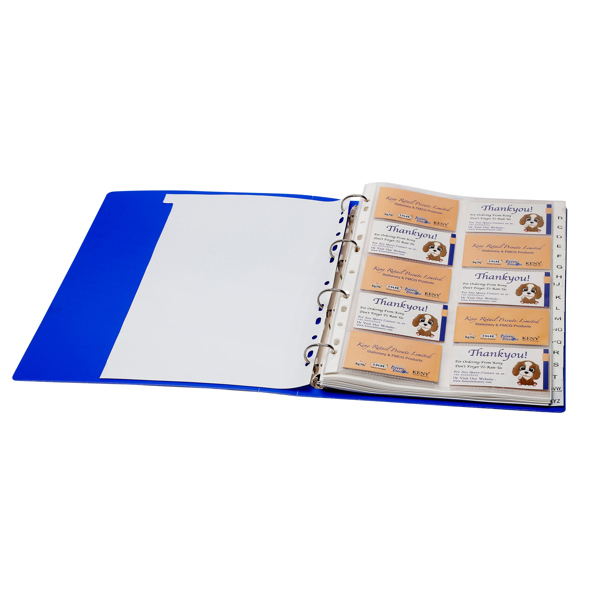 Eslee  Business Card Folder With Index Set | 10 Card Slots | 600 Pockets With Box