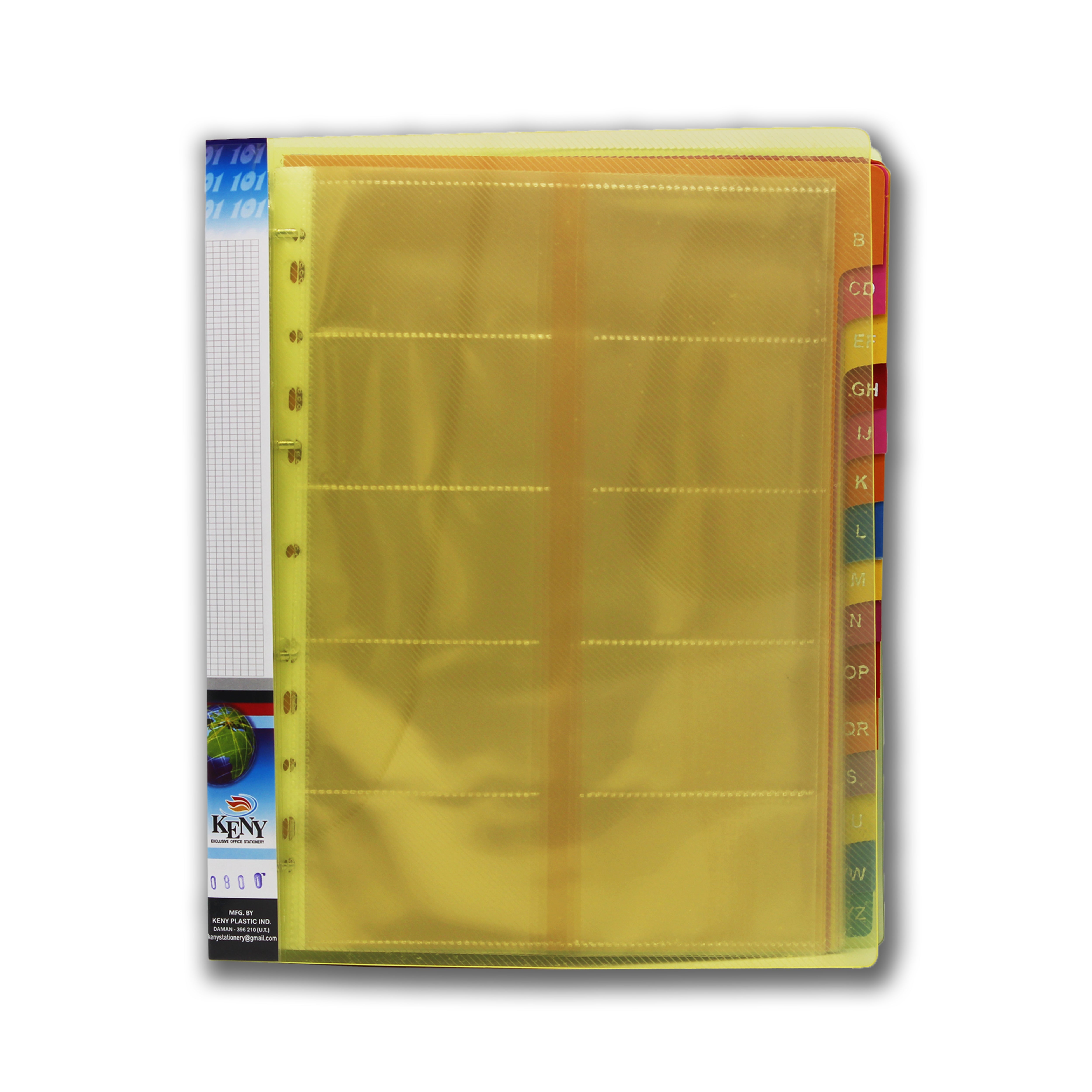 Keny Business Card Folder | 10 Card Slots | 800 Pockets With Index Set