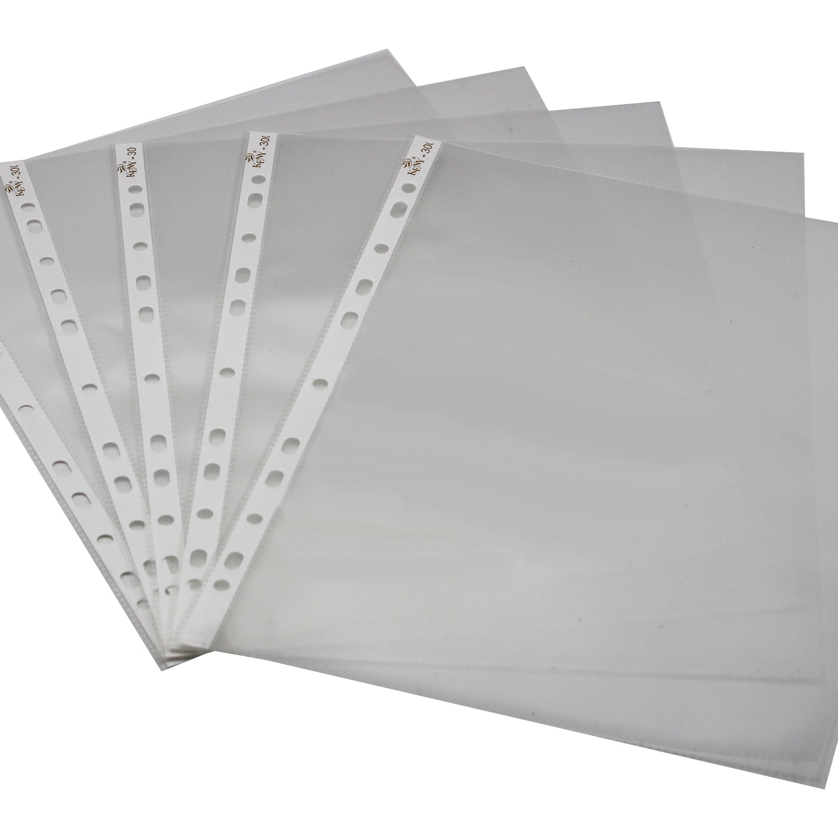 Keny Sheet Protector | Transparent 11 Hole Folder | 250 Microns | A4 Size | Pack of  25