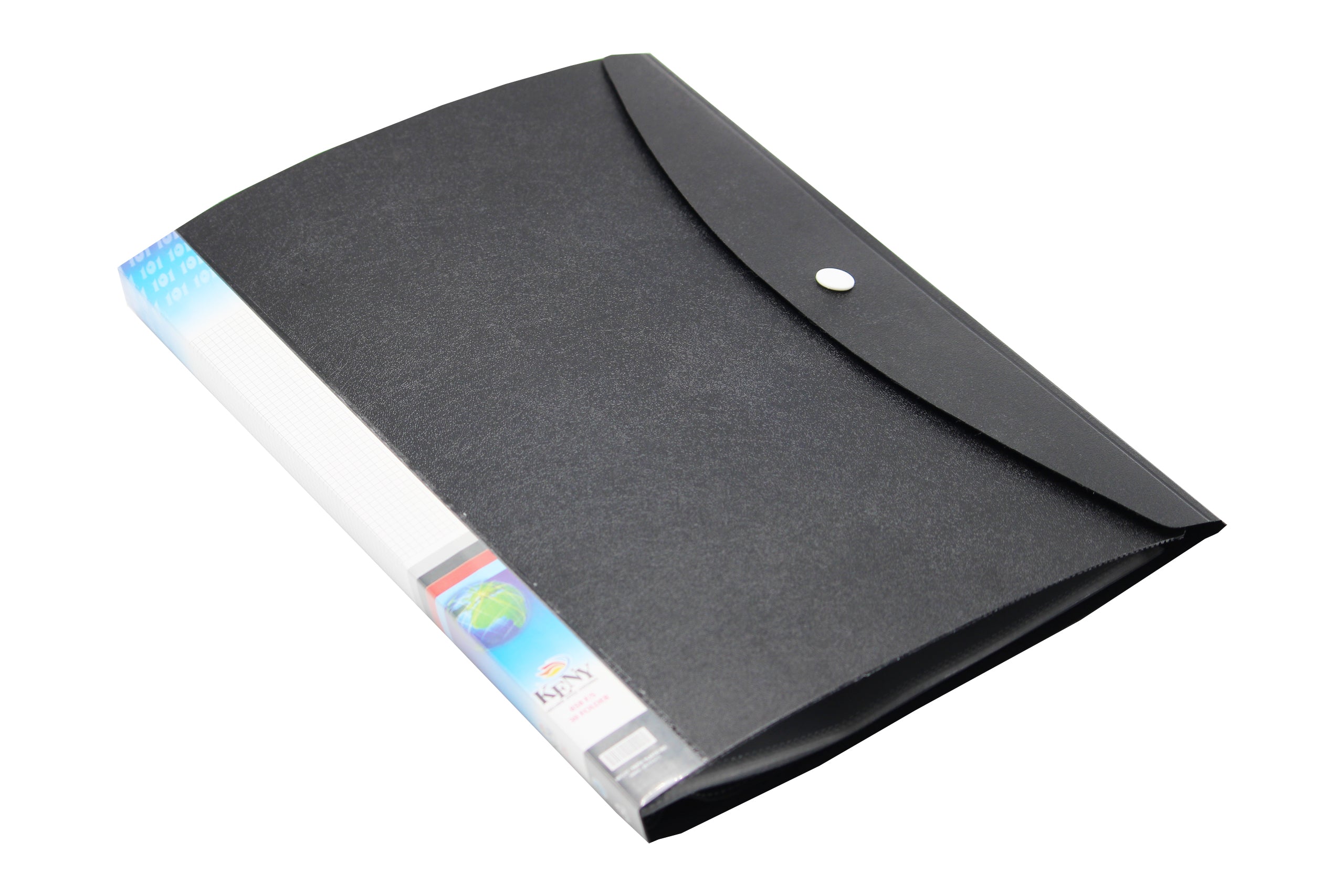 Keny Button Display File | Comes with Plastic Clip | 10 Folders