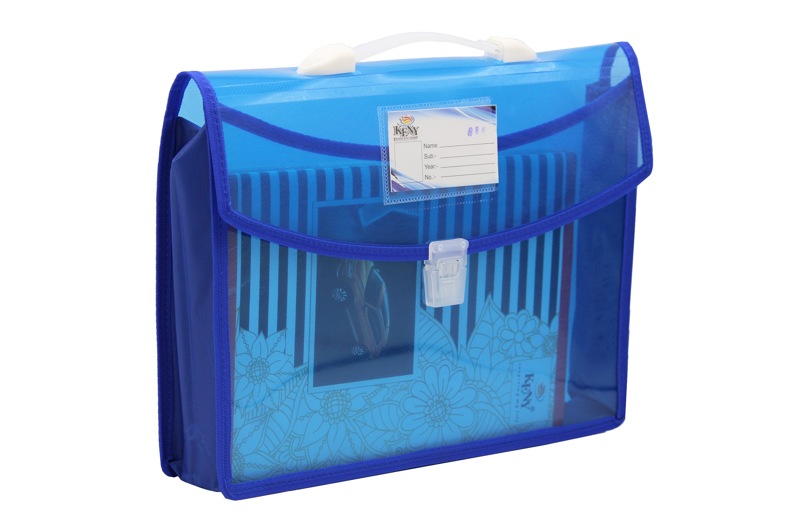 Keny Dual Colour Document Folder | With Handle & Lock | FC Size