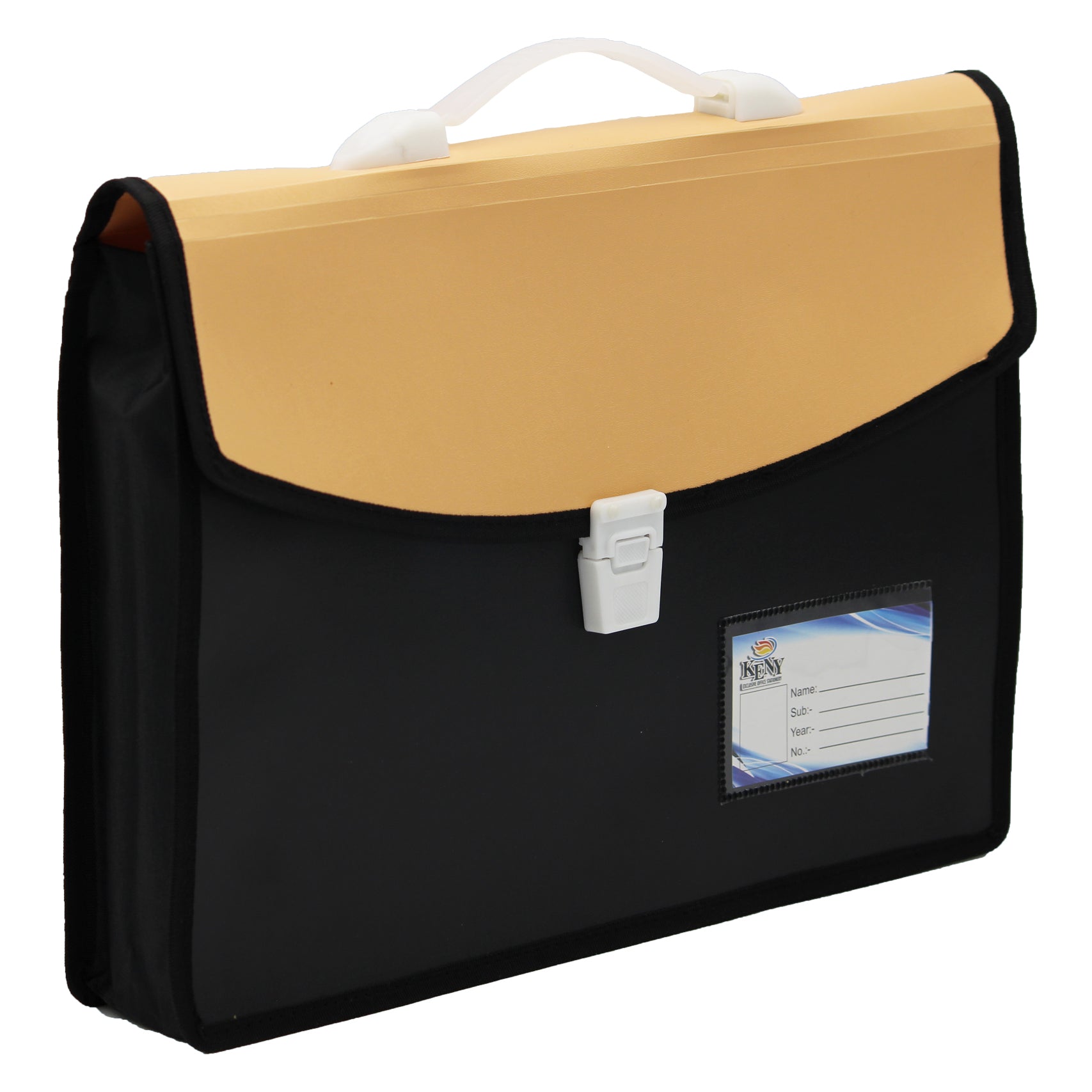Keny Dual Colour Document Folder | With Handle & Lock |FC Size