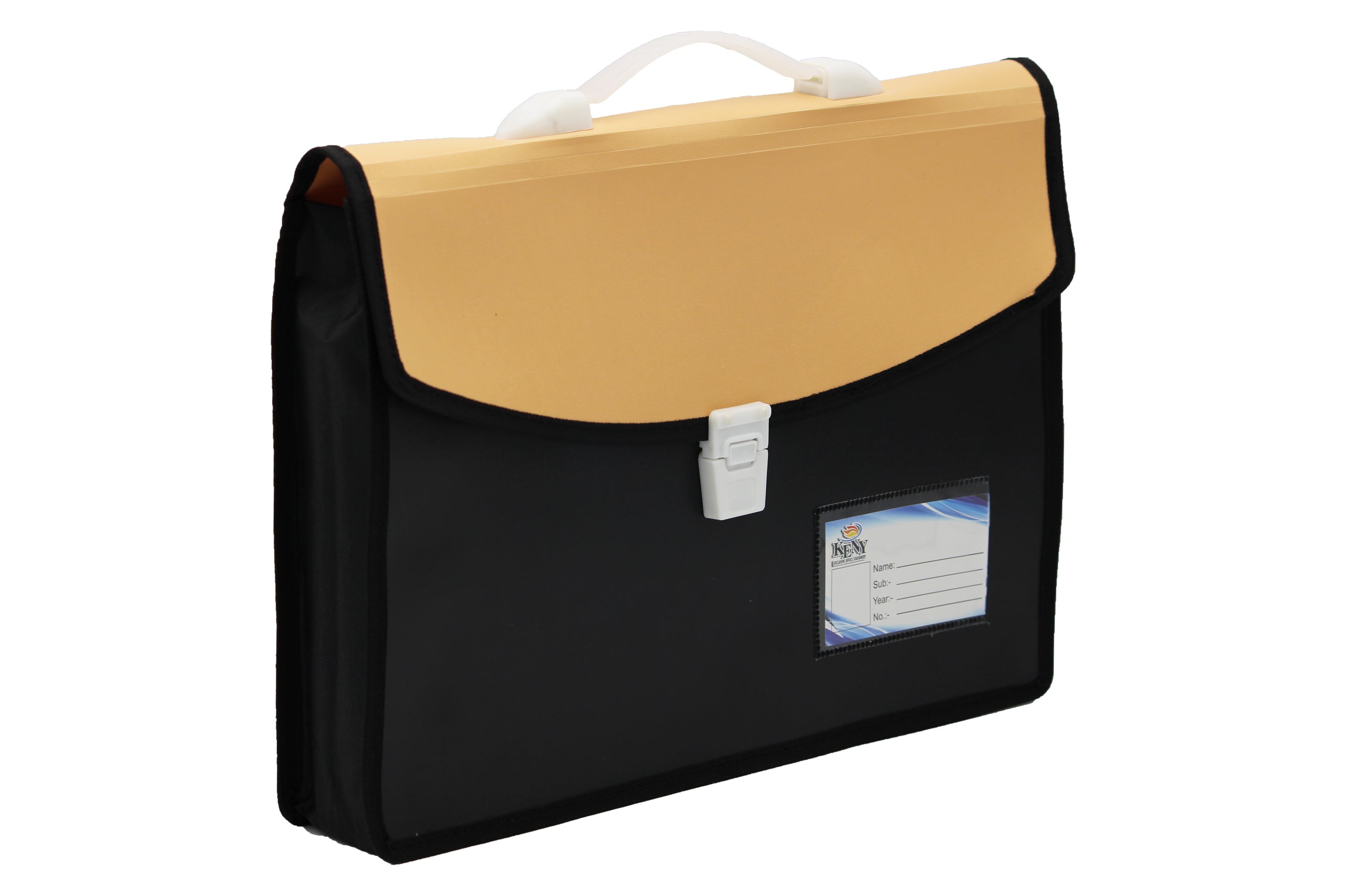 Keny Dual Colour Document Folder | With Handle & Lock |FC Size