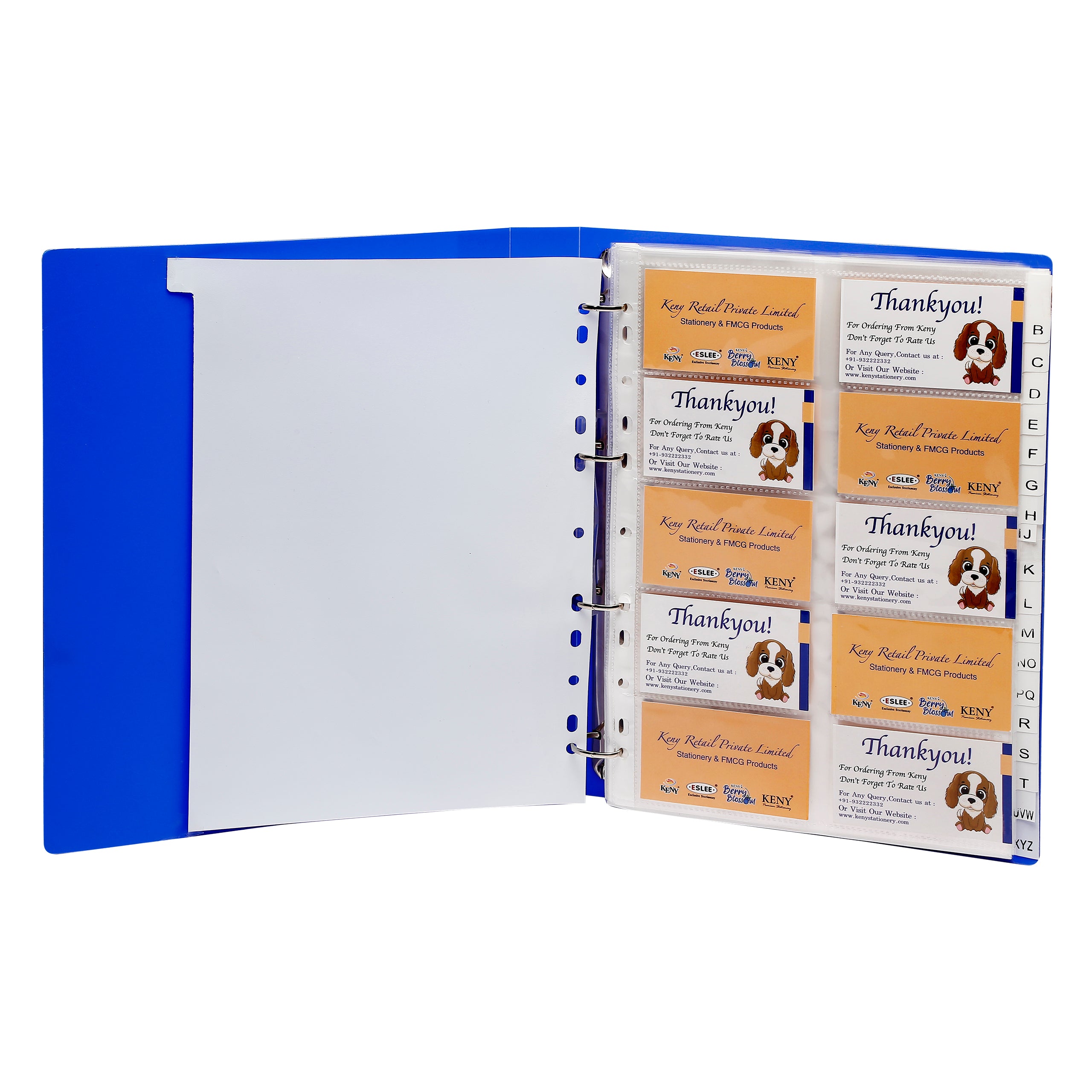 Eslee  Business Card Folder With Index Set | 10 Card Slots | 600 Pockets With Box