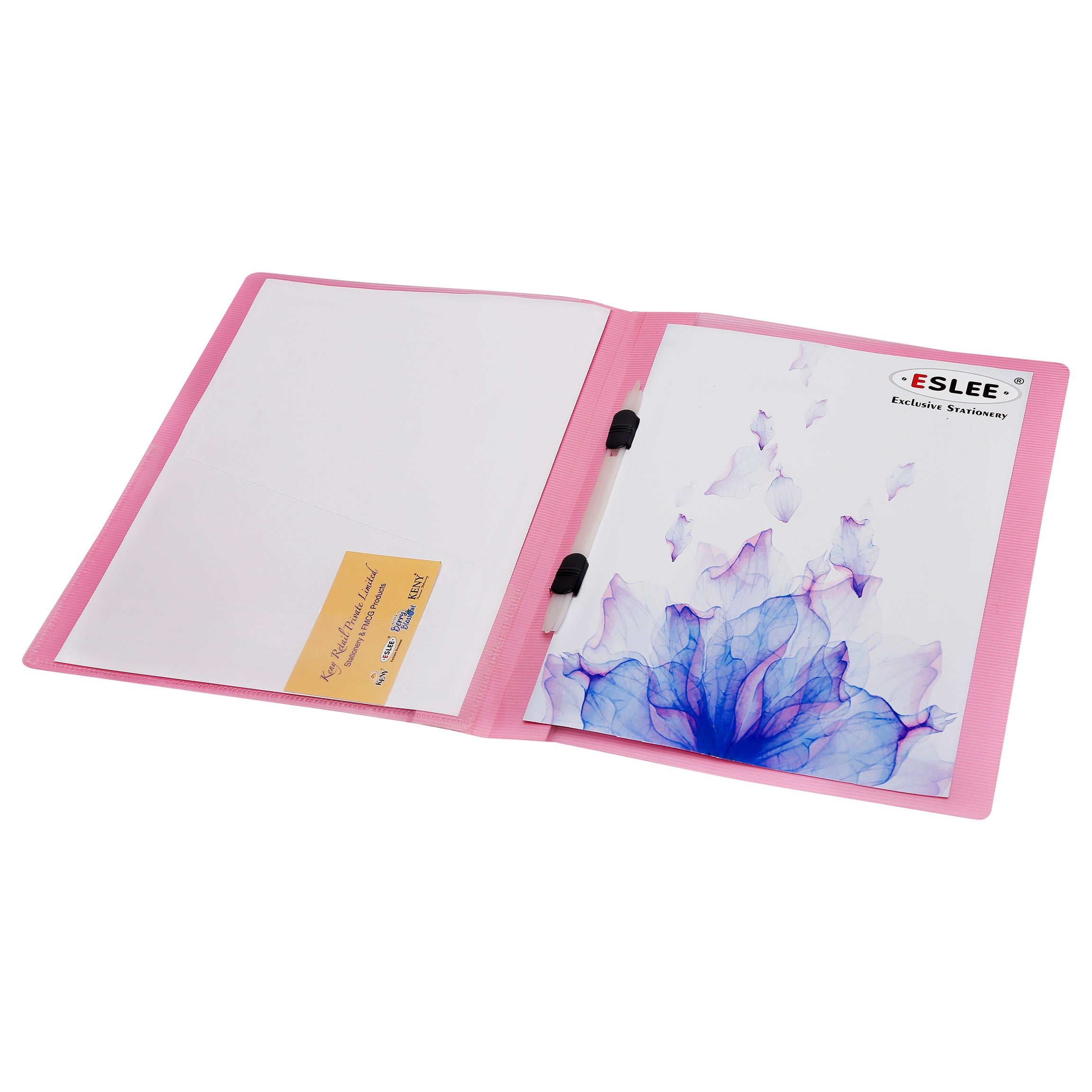 Eslee Straightline Presentation File with Pocket | FC Size | Pack of 10