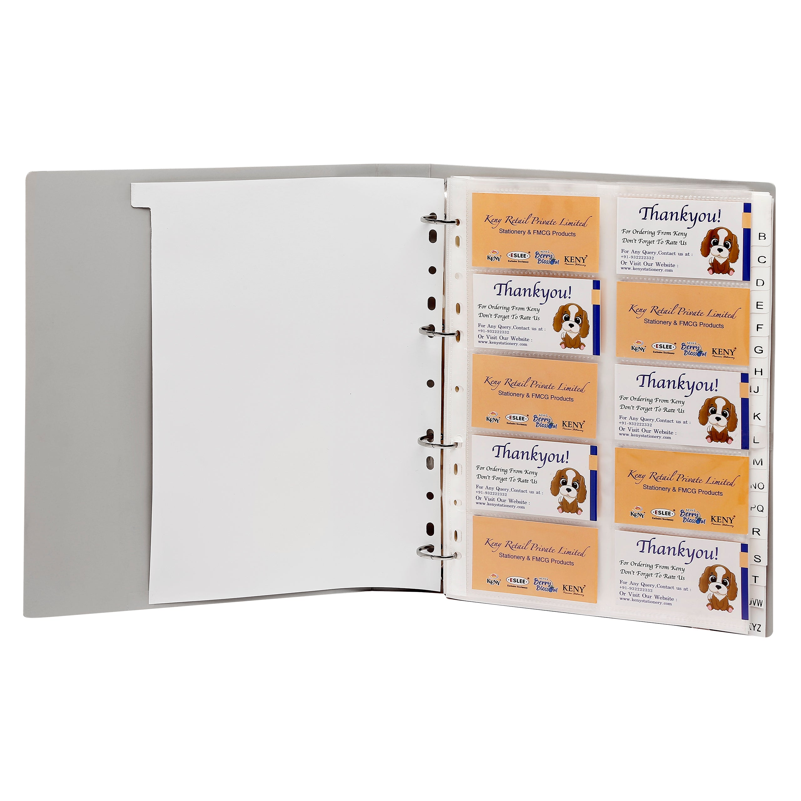 Eslee  Business Card Folder With Index Set | 10 Card Slots | 600 Pockets With Box