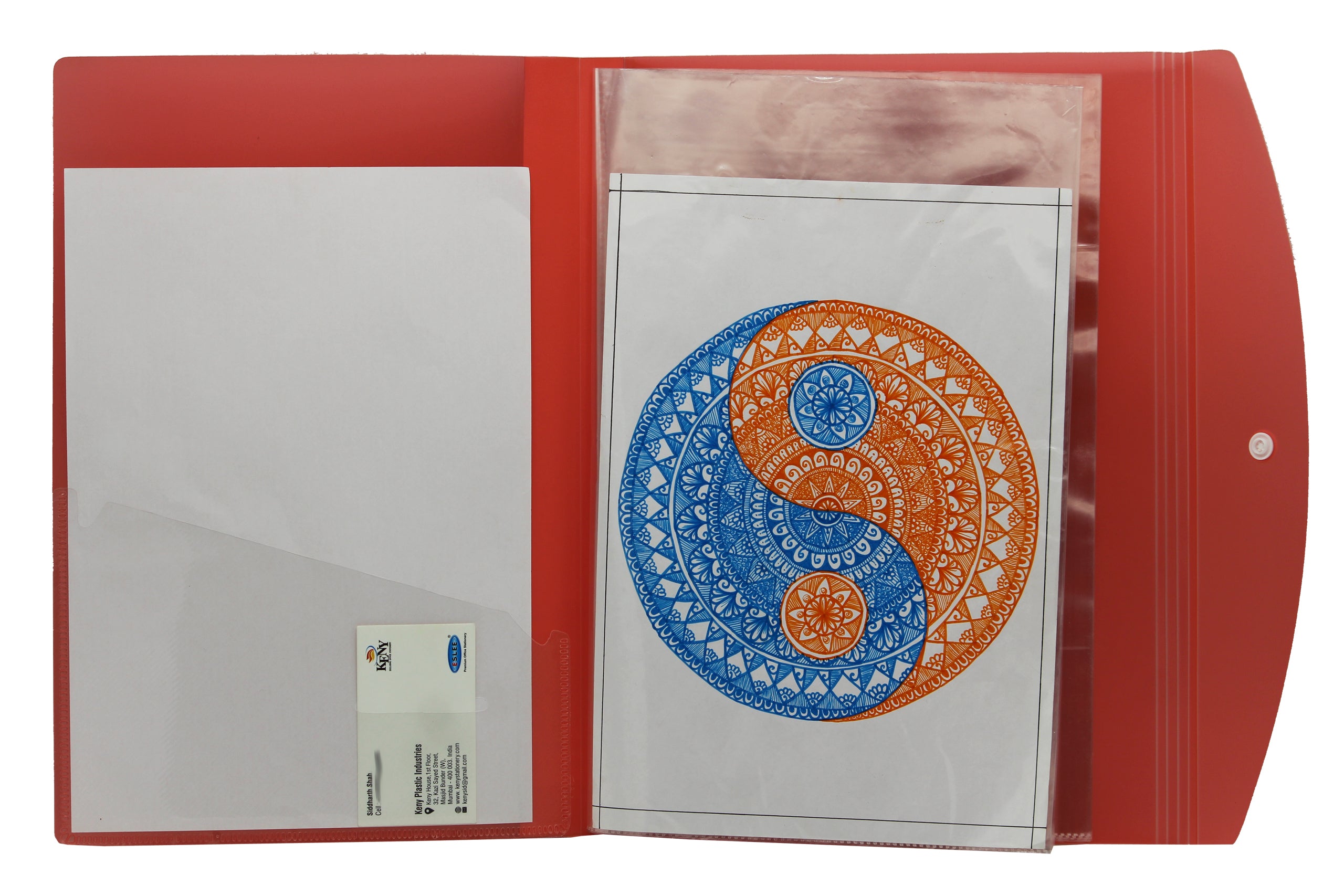 Eslee  Multi-utility Trasparent Display File | 10 Pockets | FC  Size