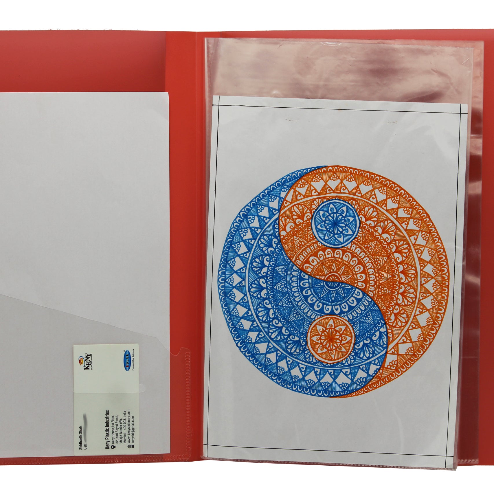 Keny Multi-utility Trasparent Display File |10 Pockets | FC Size