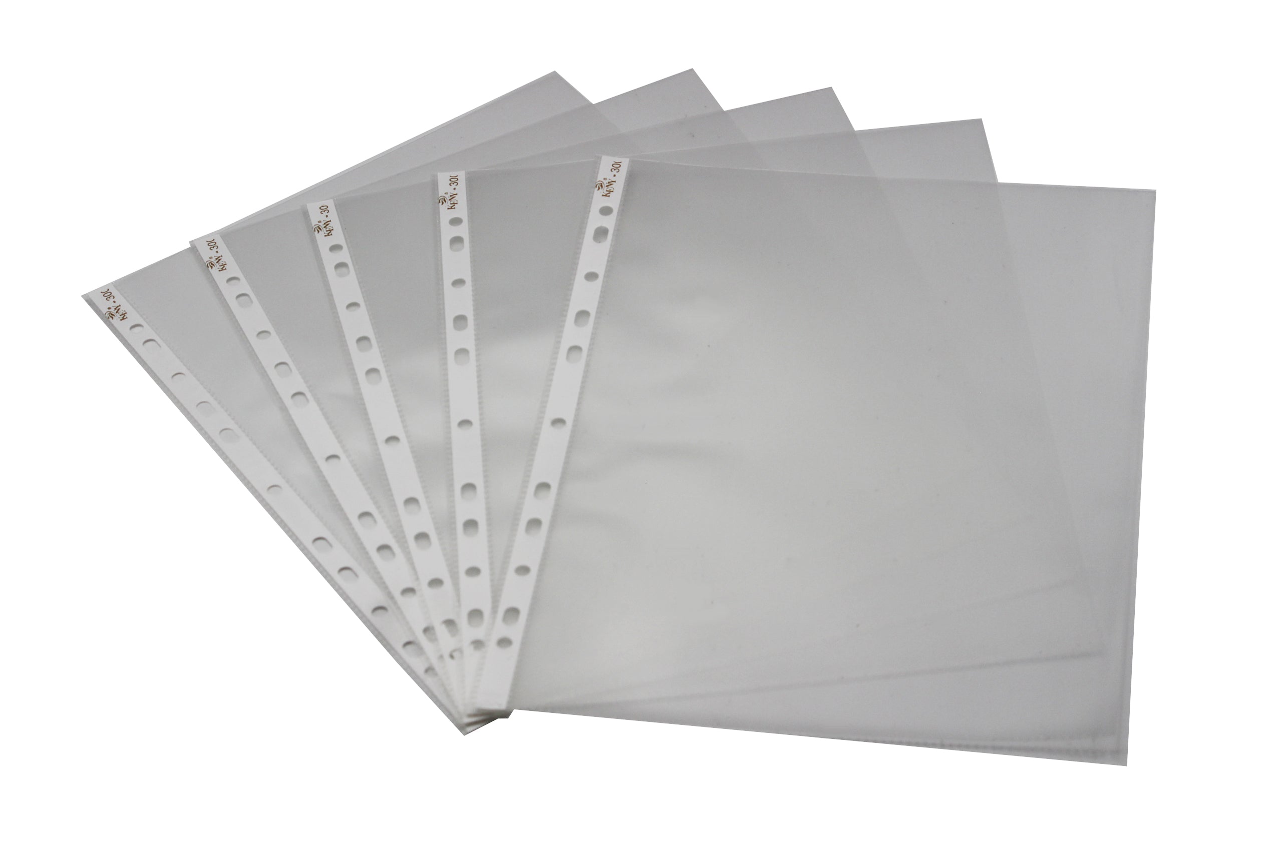 Keny Sheet Protector | Transparent 11 Hole Folder | 300 Microns | FC Size | Pack of 25