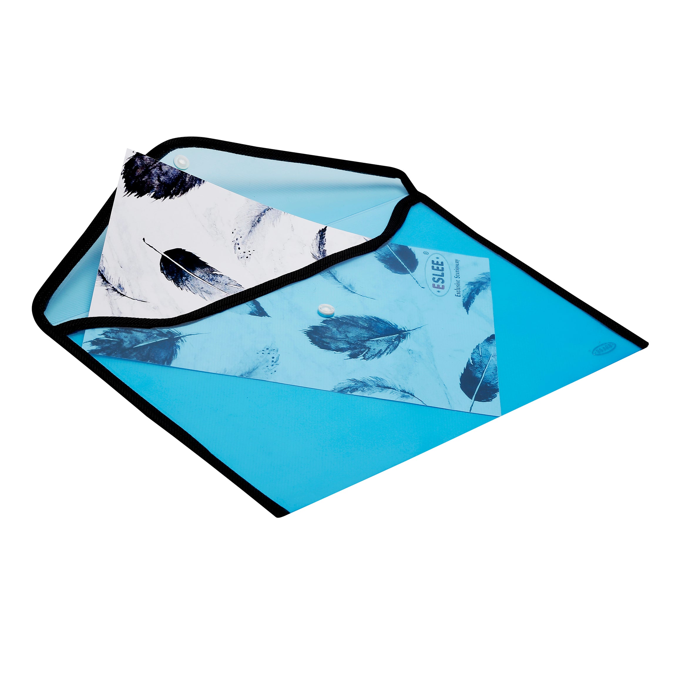 Eslee Crossline Envelope File | With Stitch Border | FC Size | Pack of 10