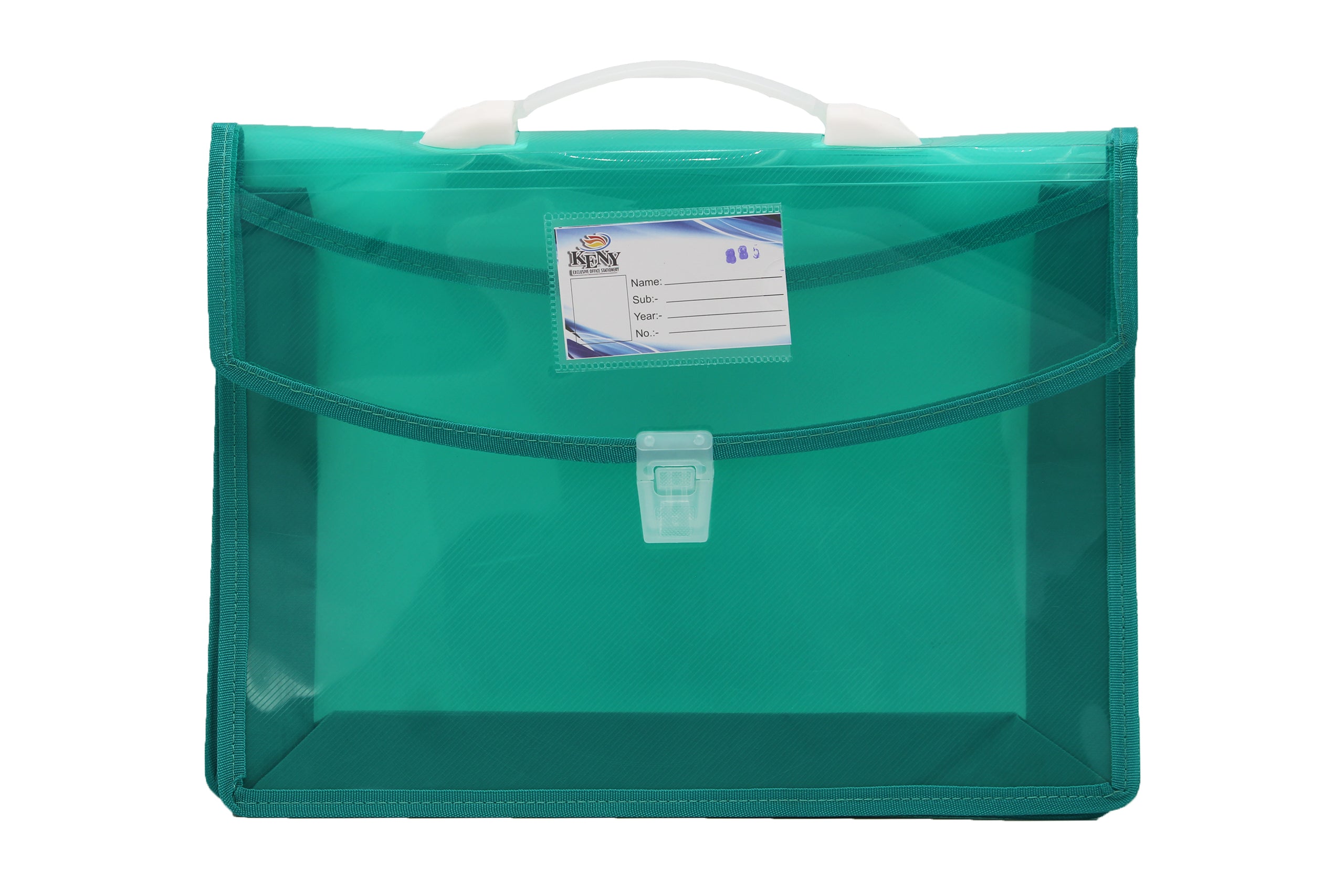 Keny Dual Colour Document Folder | With Handle & Lock | FC Size