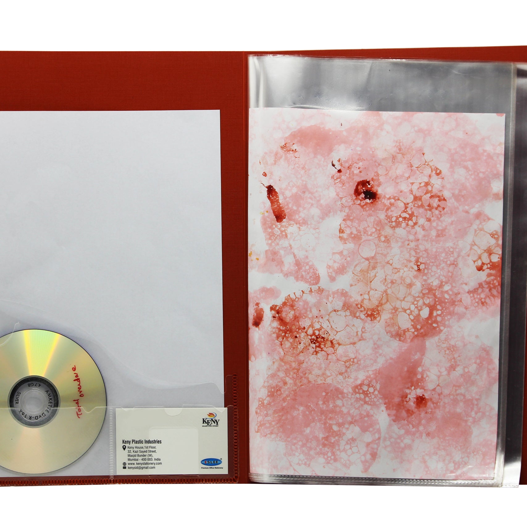 Keny Button Display File | Comes with Plastic Clip | 10 Folders