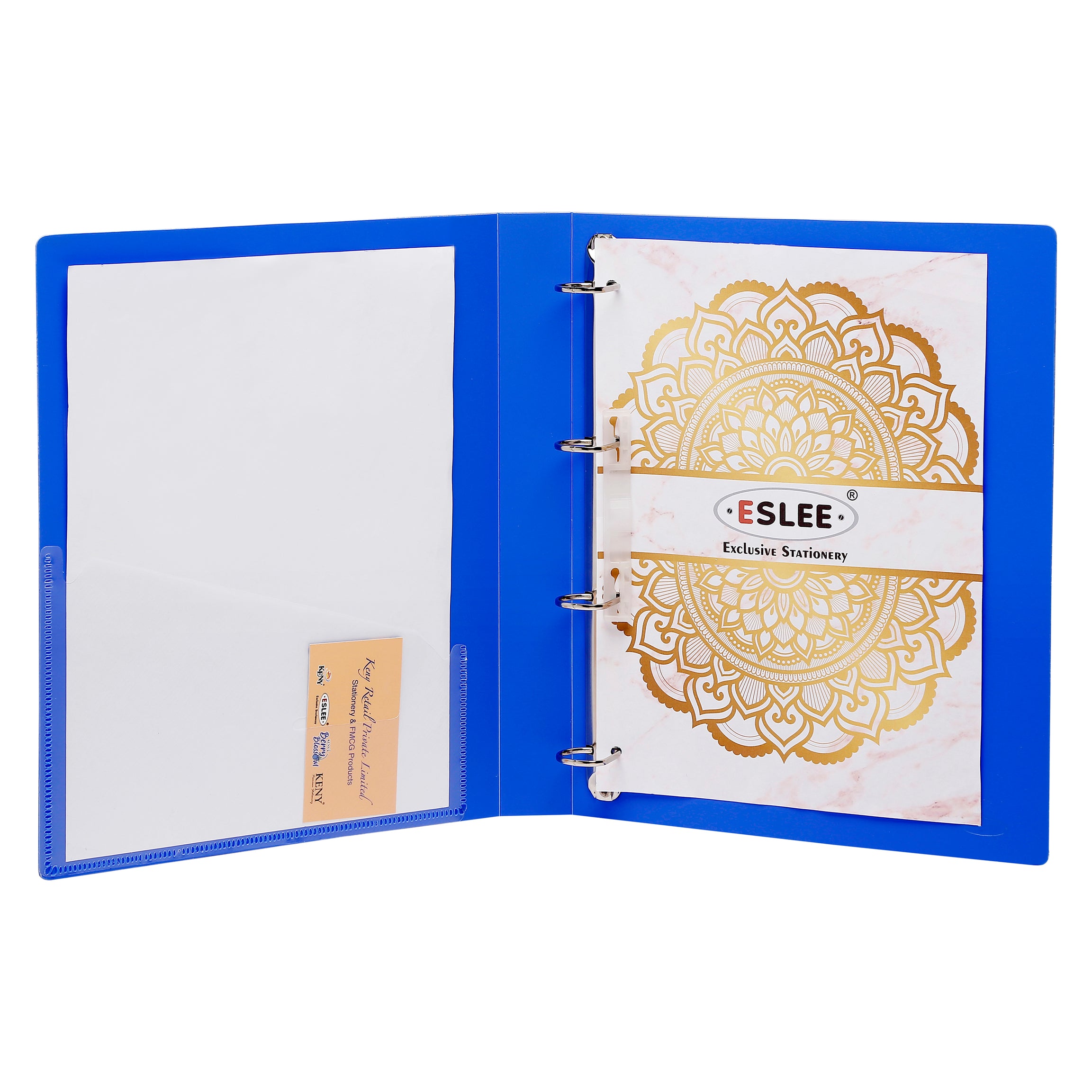 Eslee Front View Pocket Ring Binder File | 4 D 25 mm Clip |  A4 Size