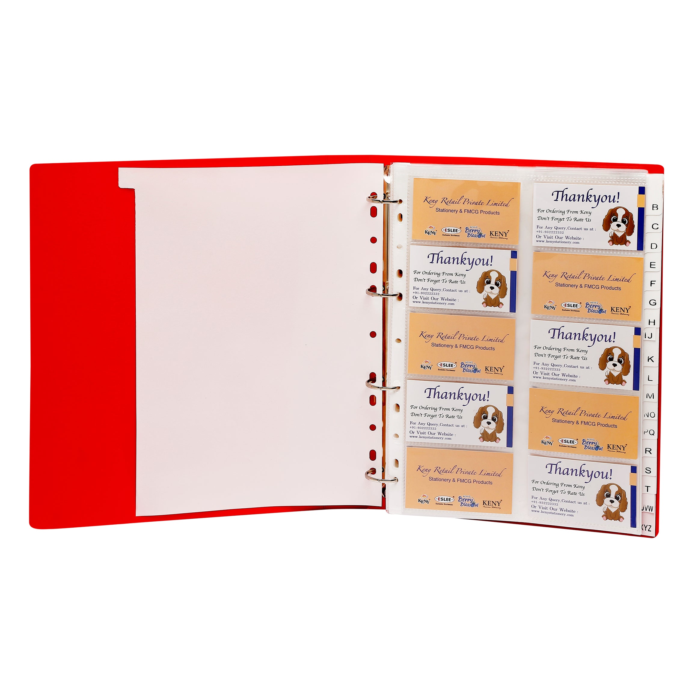 Eslee  Business Card Folder With Index Set | 10 Card Slots | 600 Pockets With Box